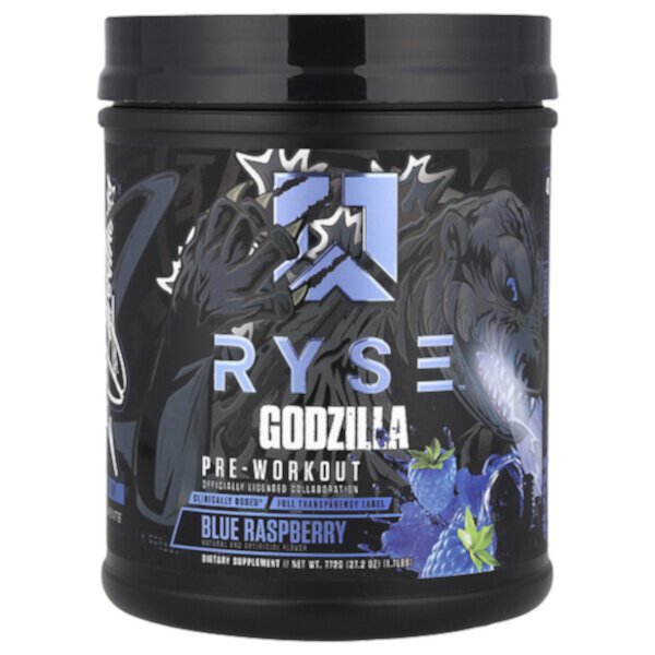 Godzilla, Pre-Workout, Blue Raspberry, 1.7 lbs (772 g) RYSE