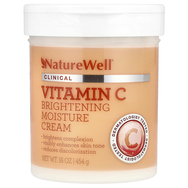 Vitamin C, Brightening Moisture Cream, 16 oz (454 g) NatureWell