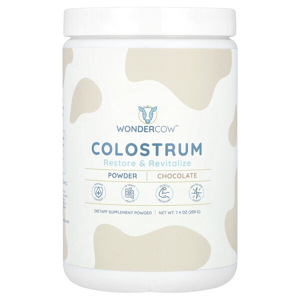 Colostrum Powder (Порошок), Chocolate, 7.4 oz (Унции) (209 g) Wondercow