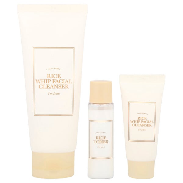 Rice Whip Facial Cleanser Set, 3 Piece Set I'm From