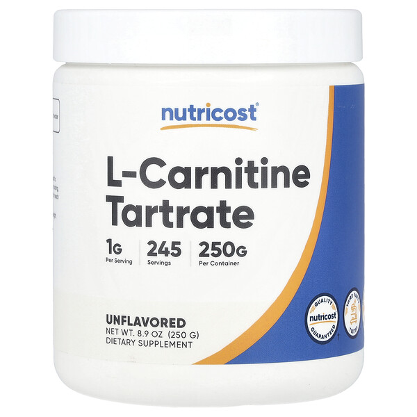 L-Carnitine Tartrate, Unflavored, 8.9 oz (250 g) Nutricost