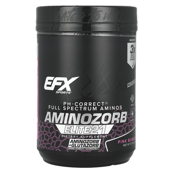 AminoZorb® Elite 21, Pink Bubblegum, 13.76 oz (Унции) (390 g) EFX Sports