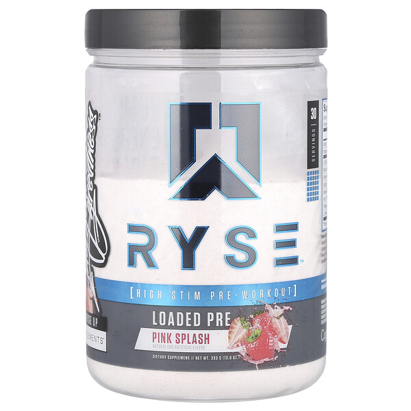 Loaded Pre, High Stim Pre-Workout, Pink Splash, 13.9 oz (Унции) (393 g) RYSE