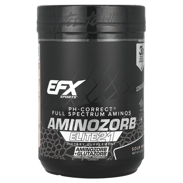 AminoZorb® Elite 21, Sour Peach, 13.76 oz (Унции) (390 g) EFX Sports