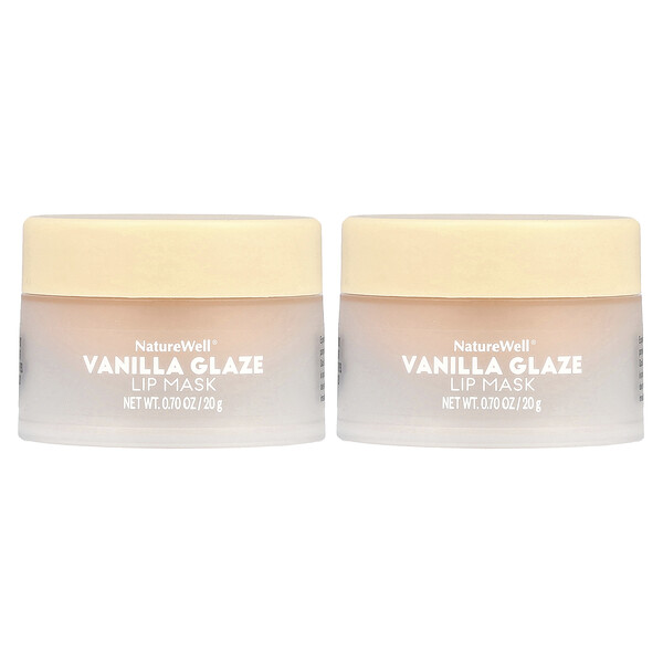 Hydrating Lip Mask, Vanilla Glaze, 2 Pack, 0.70 oz (20 g) Each NatureWell