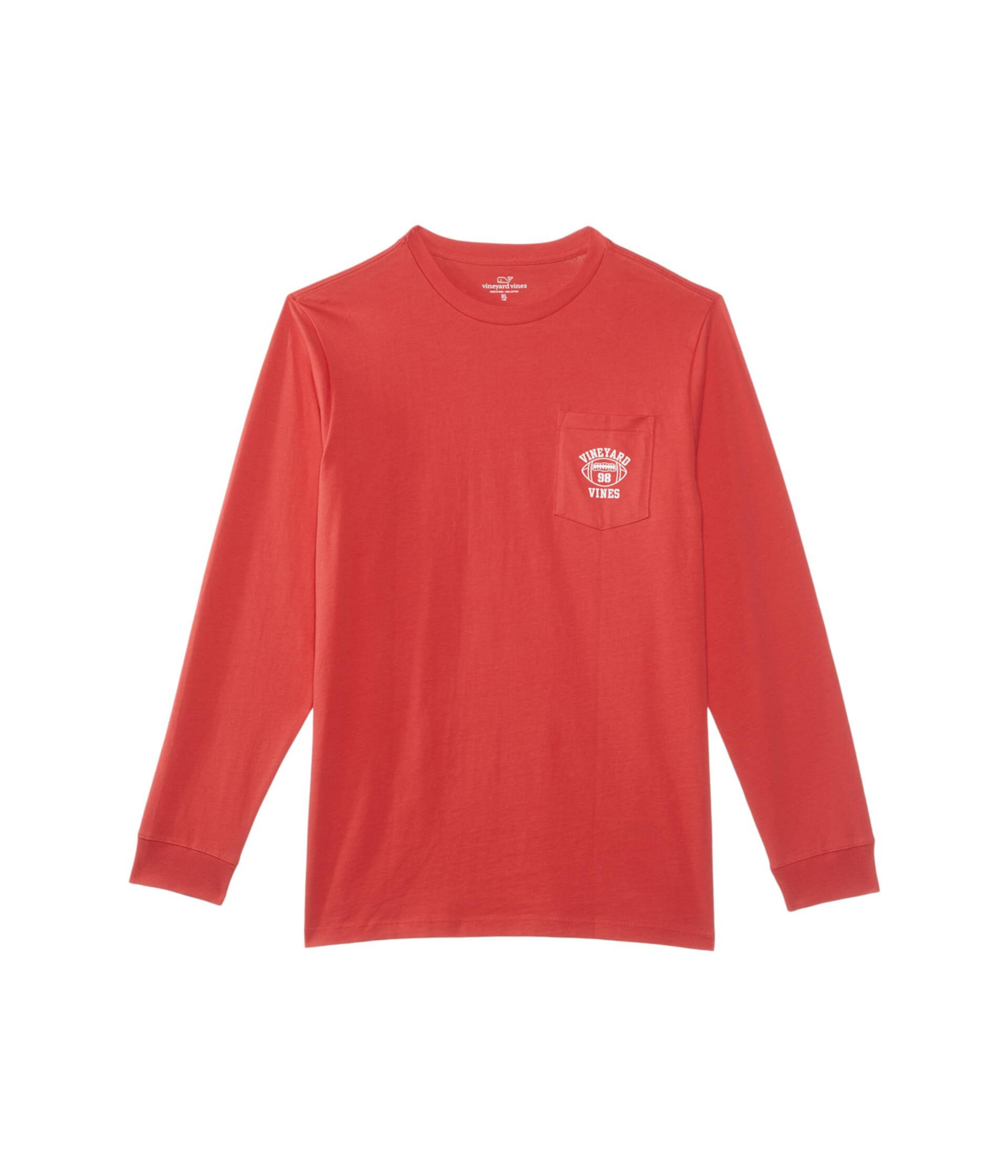 Детская Футболка Vineyard Vines Vineyard Football Длинный Рукав Vineyard Vines