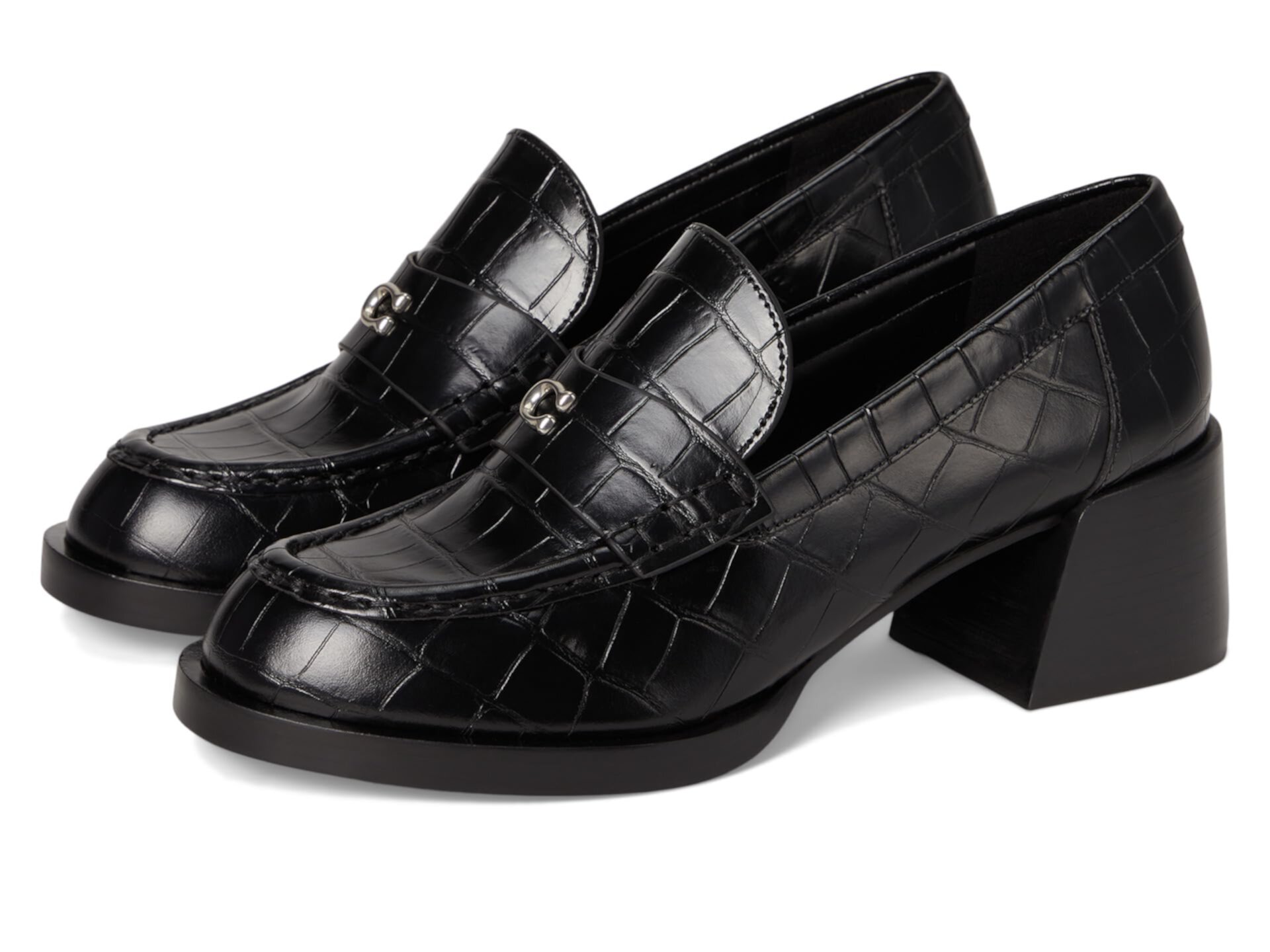 Natalie Embossed Croc Loafers Coach