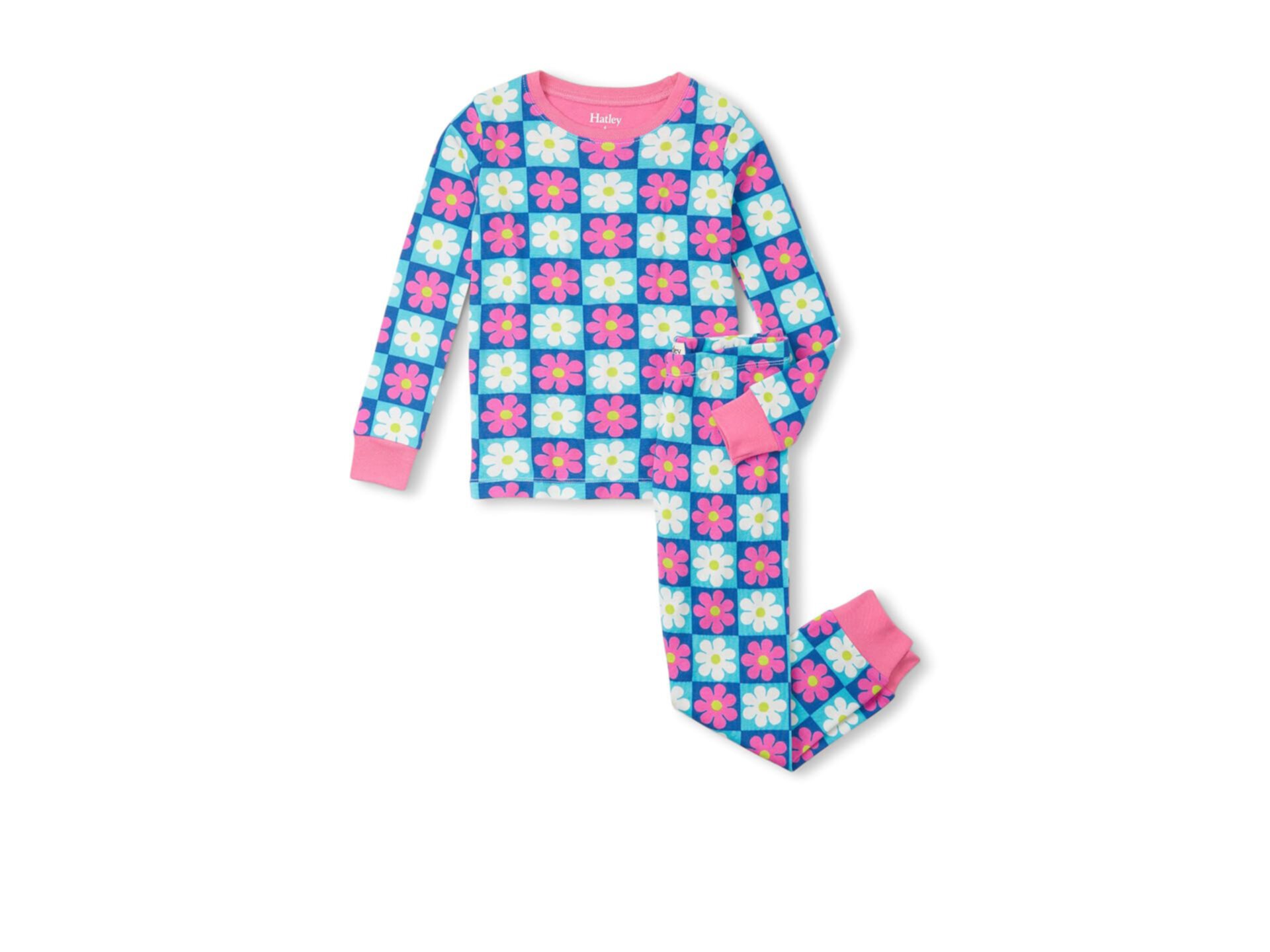 Детские Пижамы Hatley Checked Daisy Cotton Pajama Set Hatley