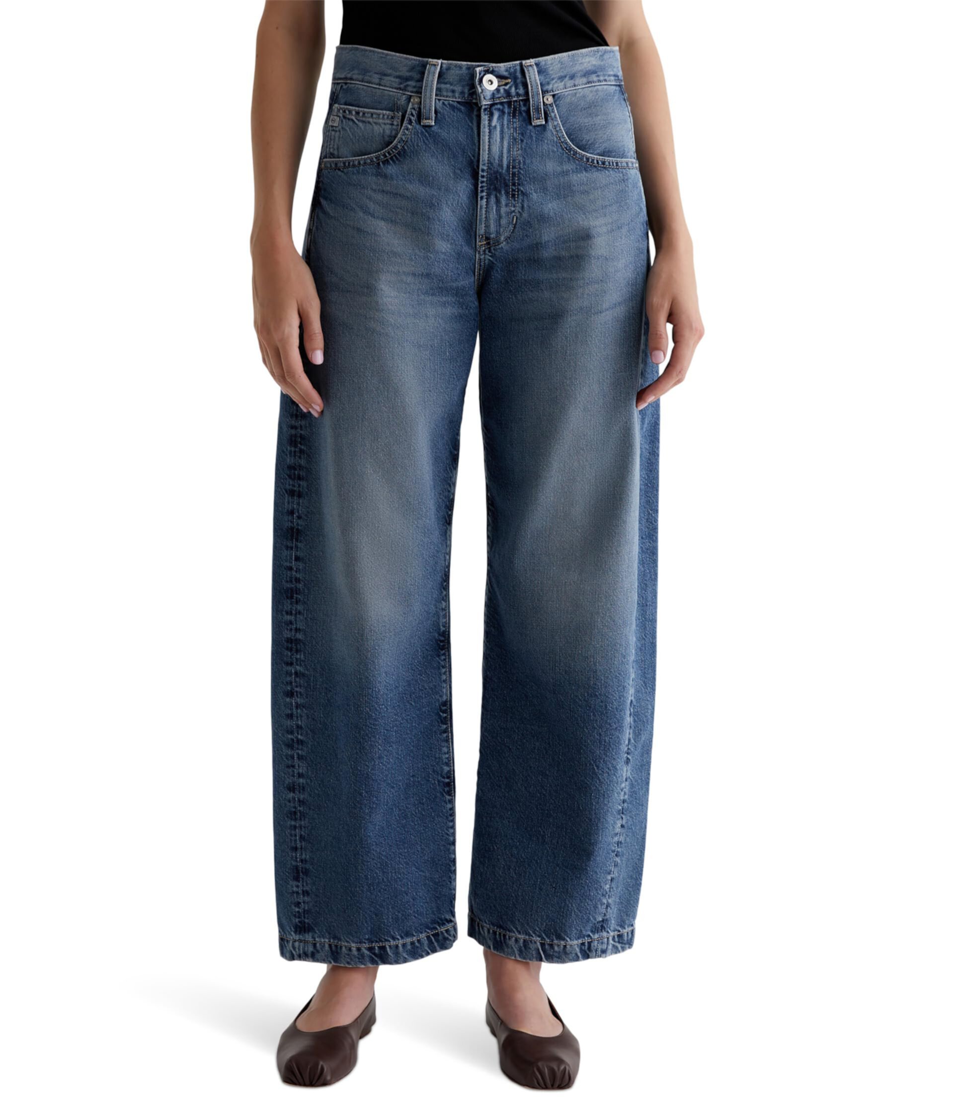 Женские Широкие джинсы AG Jeans Hattie High Rise Barrel AG Jeans