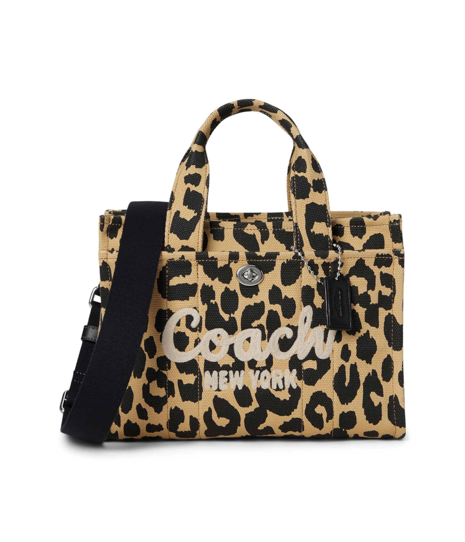 Сумка тоут COACH Cargo Tote 26 с принтом леопарда COACH