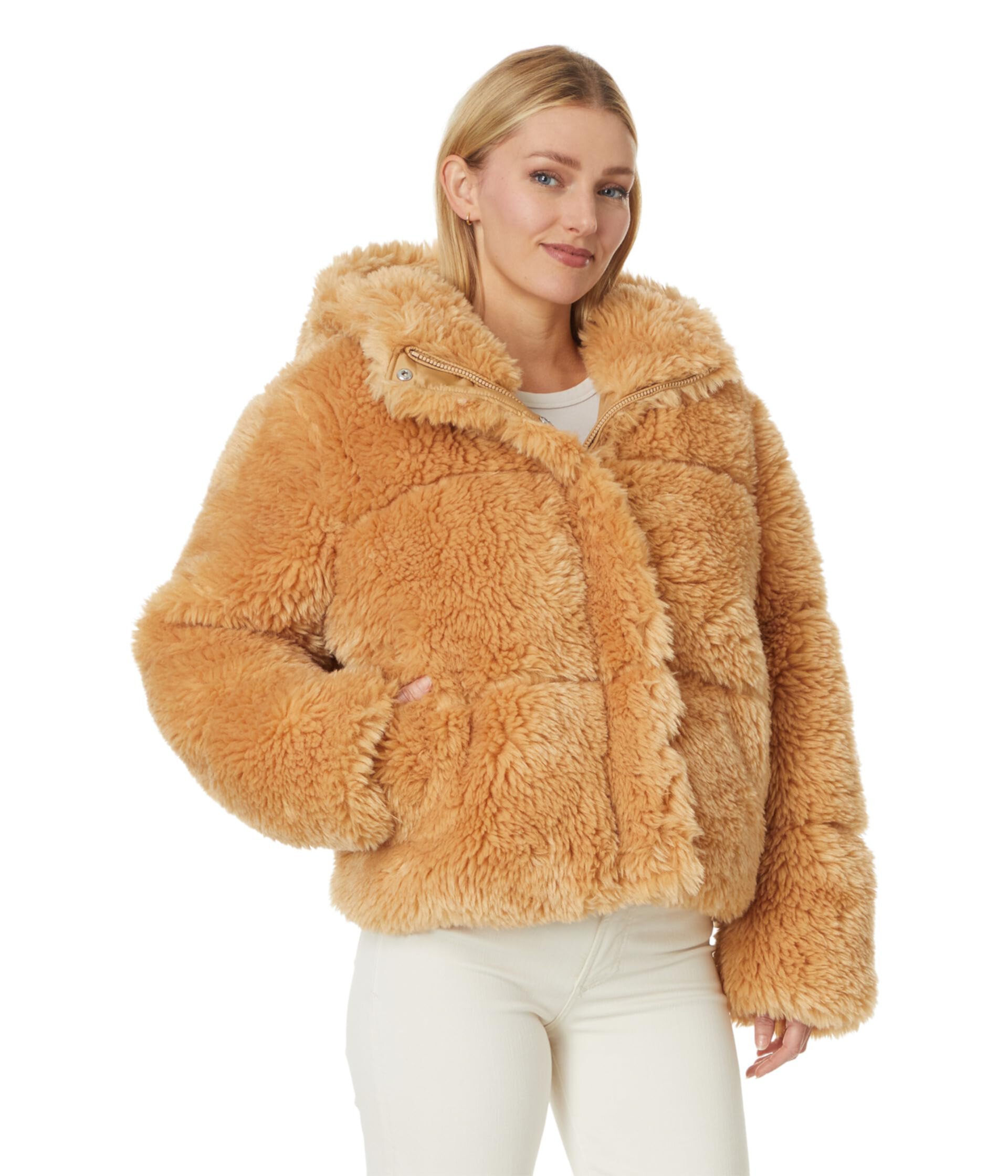 Женское Пальто с искусственным мехом UGG Ronney Puffer Jacket High Pile UGG