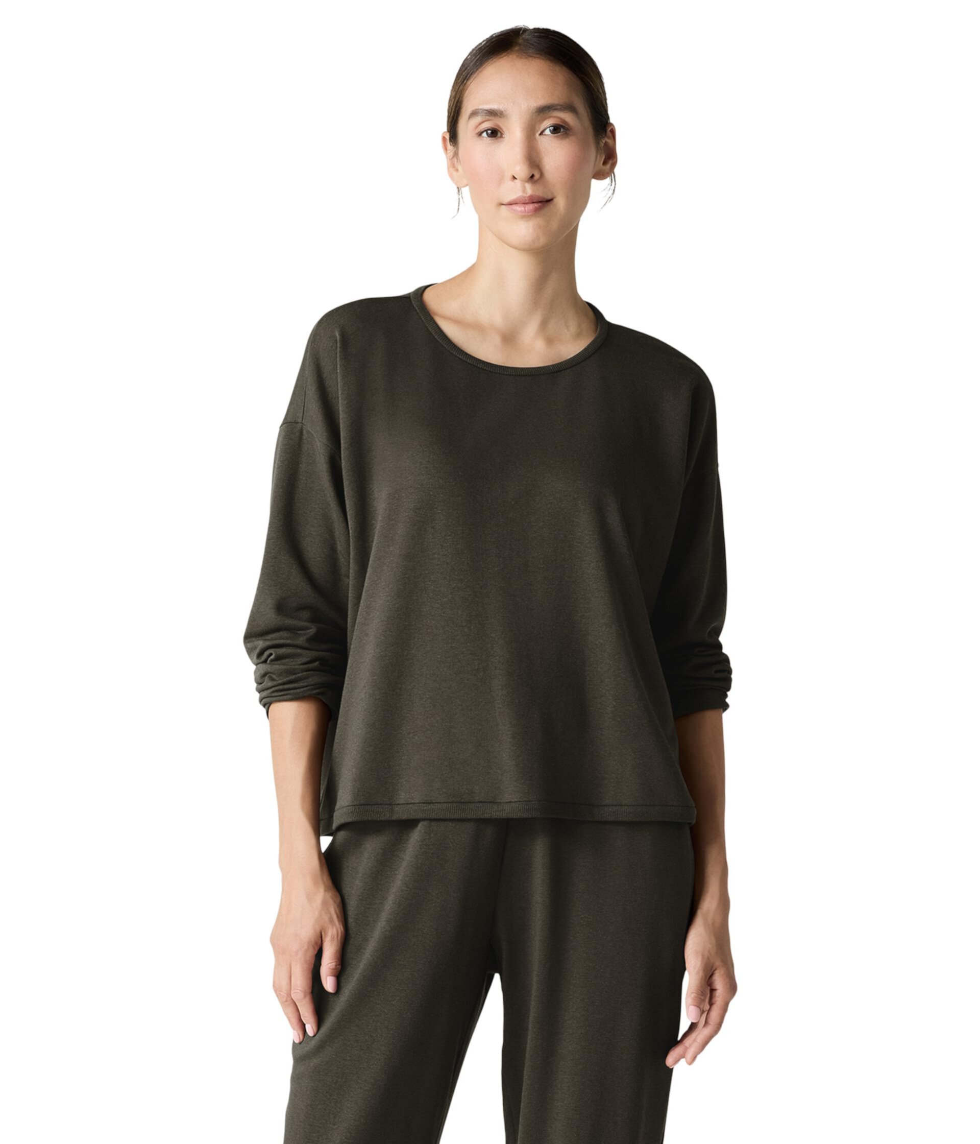 Женская Блузка Eileen Fisher Round Neck Cropped Box Top Eileen Fisher