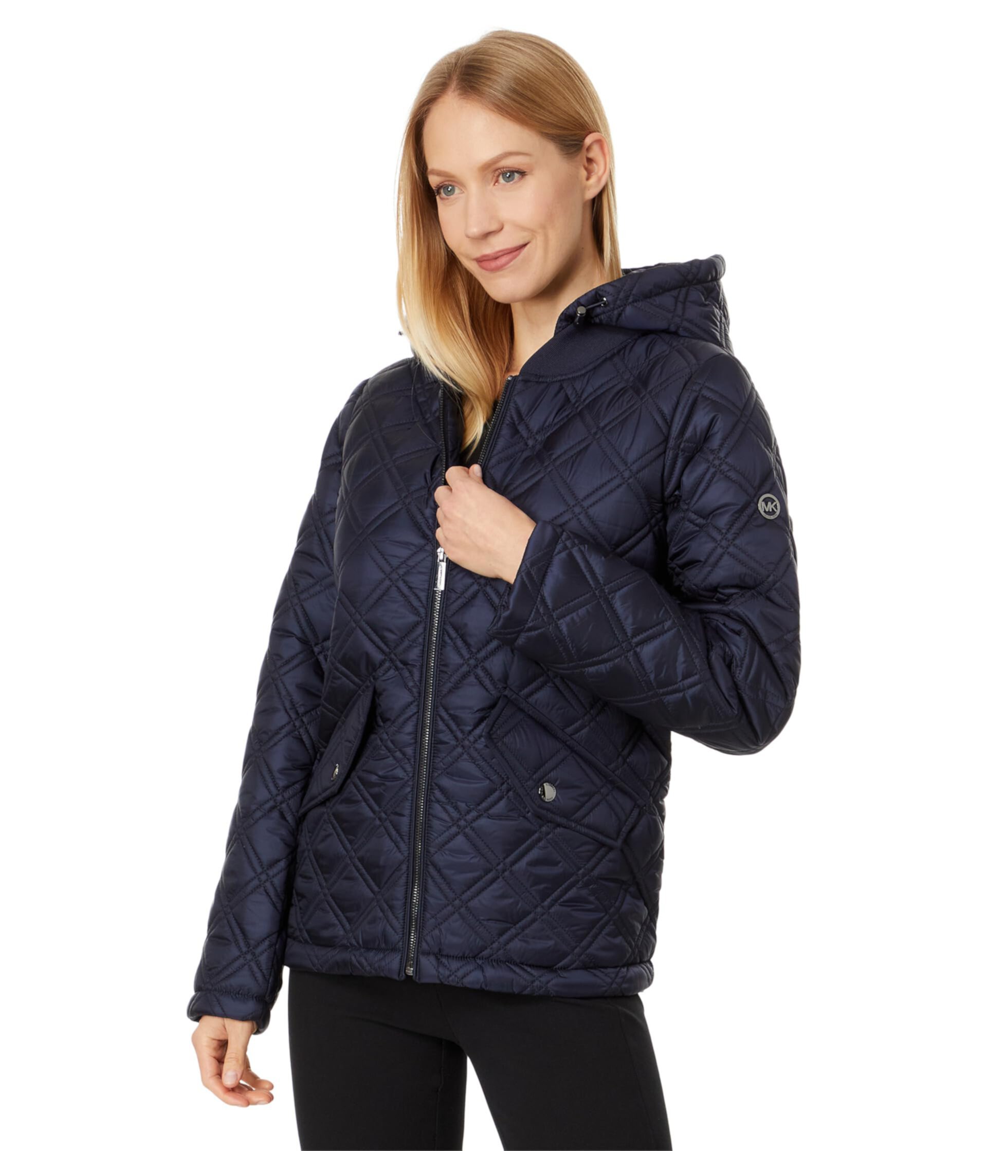 Женский Пуховик MICHAEL Michael Kors Zip Front Quilt M426818BZ MICHAEL Michael Kors