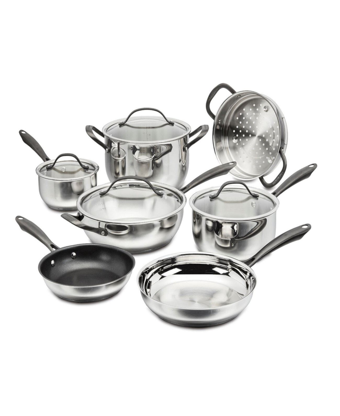 Radiant Pro Stainless with Brushed Titanium Finish Cookware Set, 11-Pc. Cuisinart