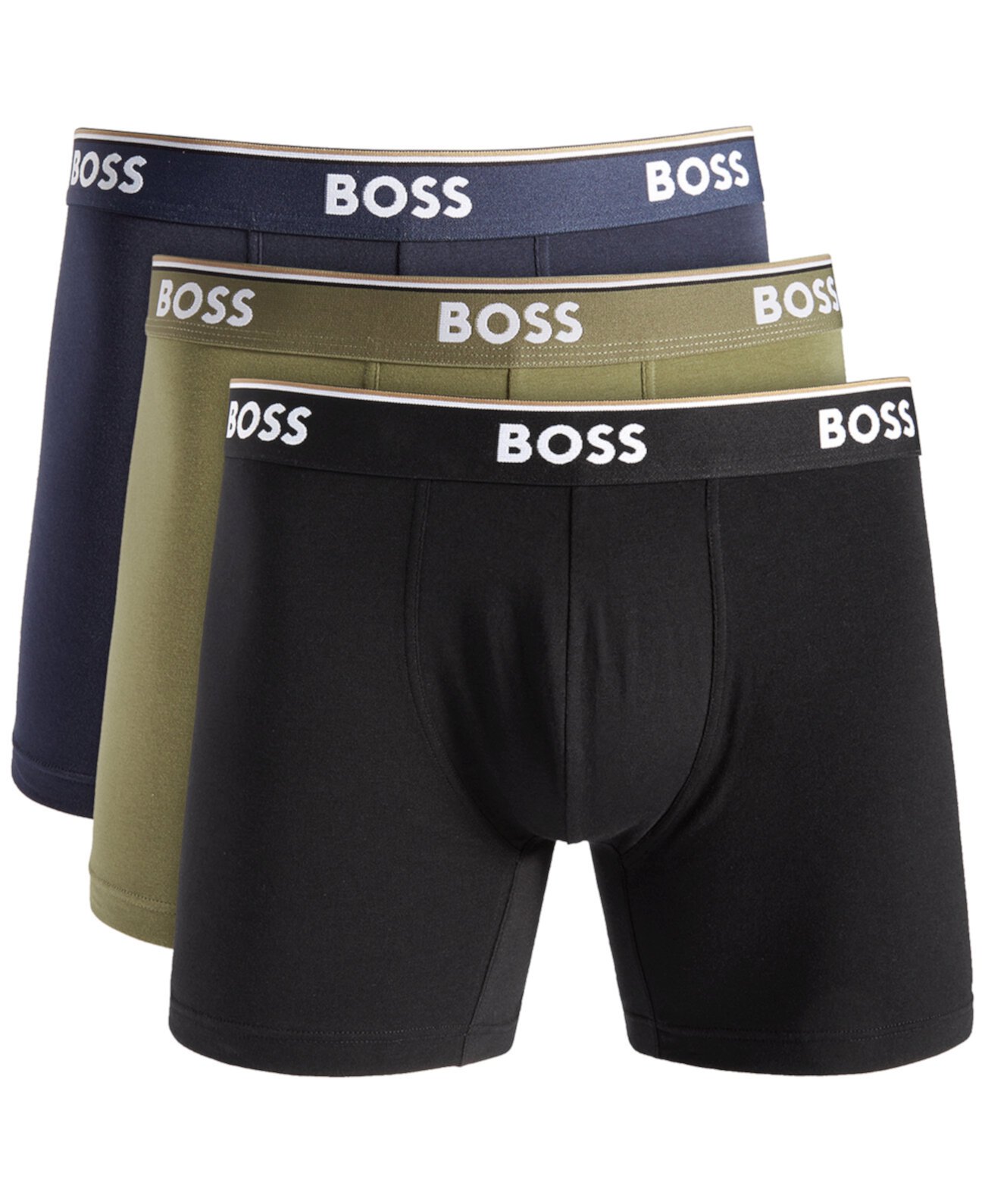 Мужские Боксеры BOSS Power 3-Pack с Логотипом на Резинке BOSS