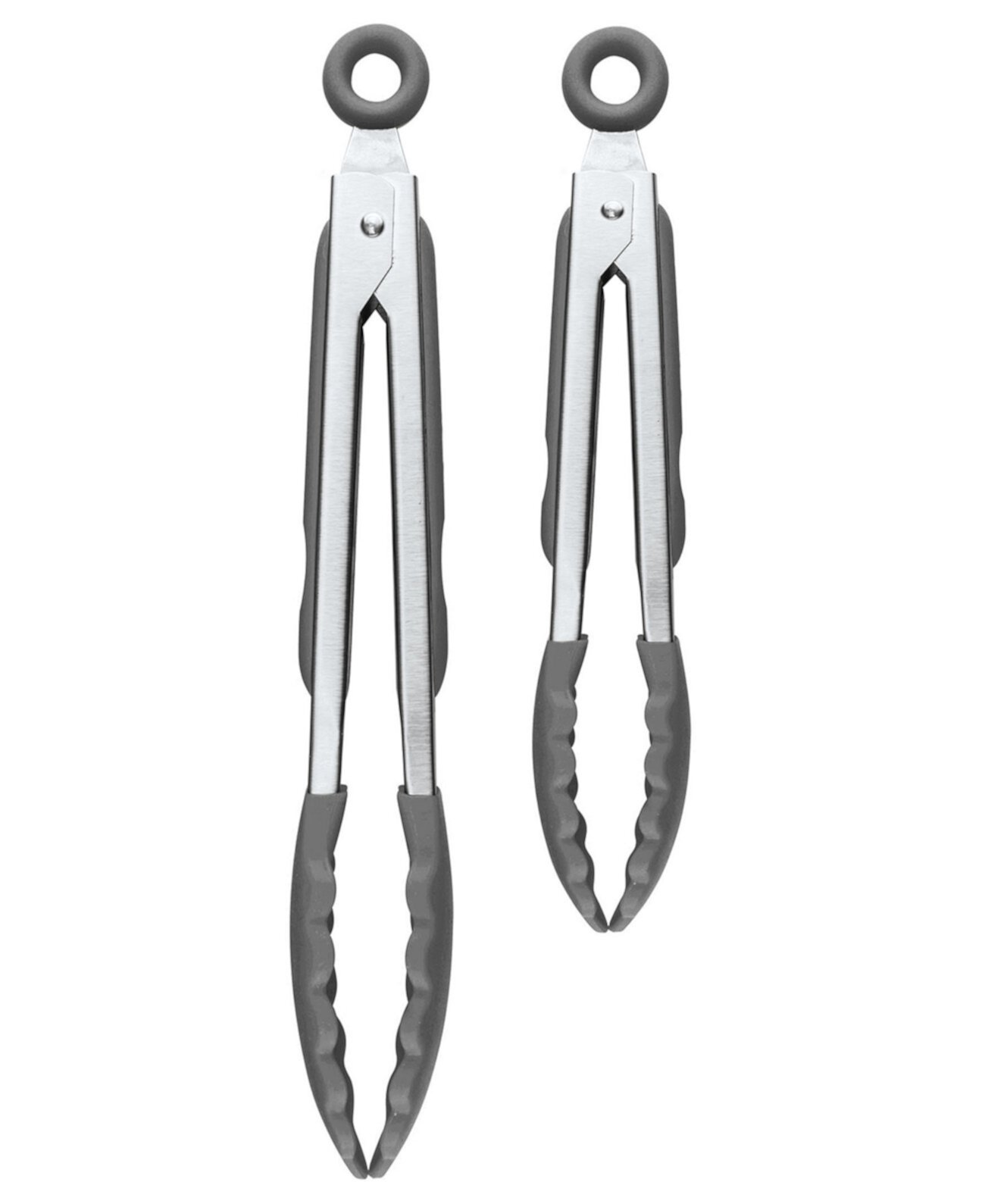 9" 12" Stainless Steel Silicone Grip Tongs, Set of 2 Tovolo