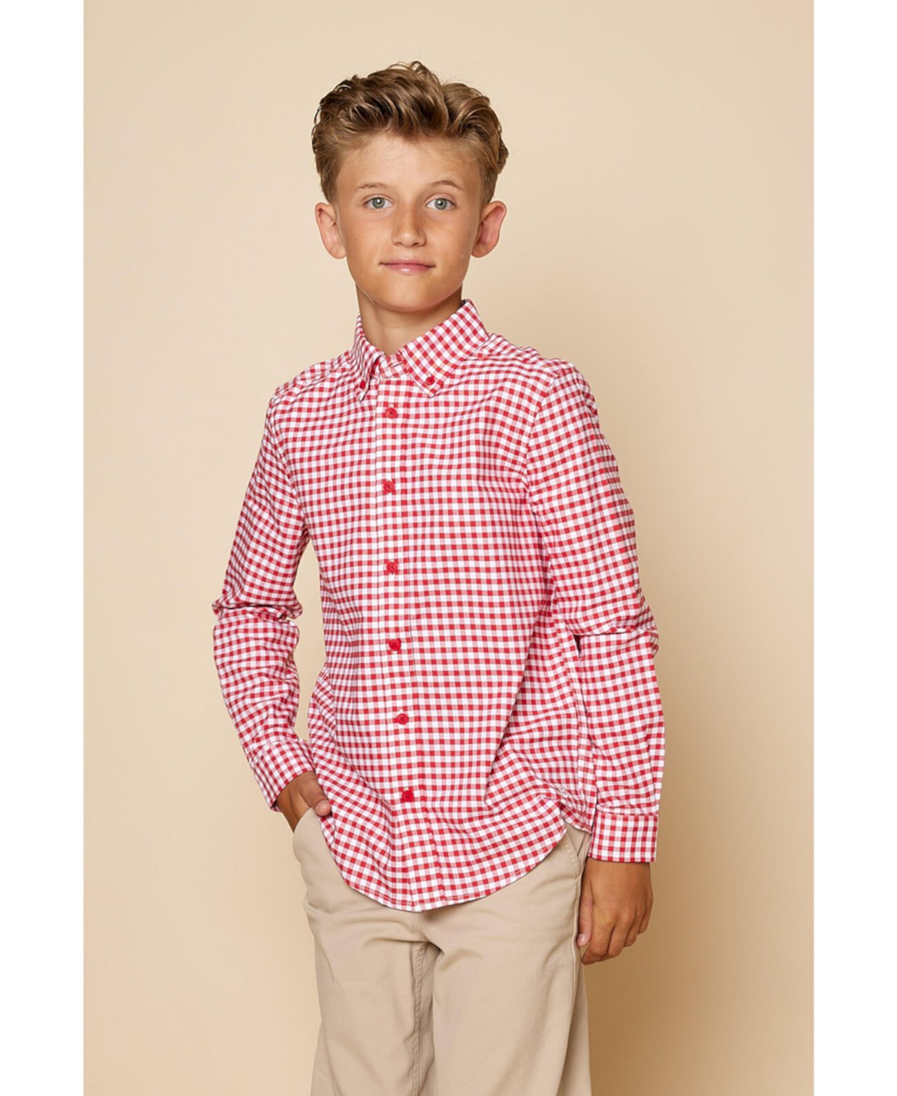 Мальчиковая Рубашка Brooks Brothers Gingham С Длинным Рукавом Brooks Brothers