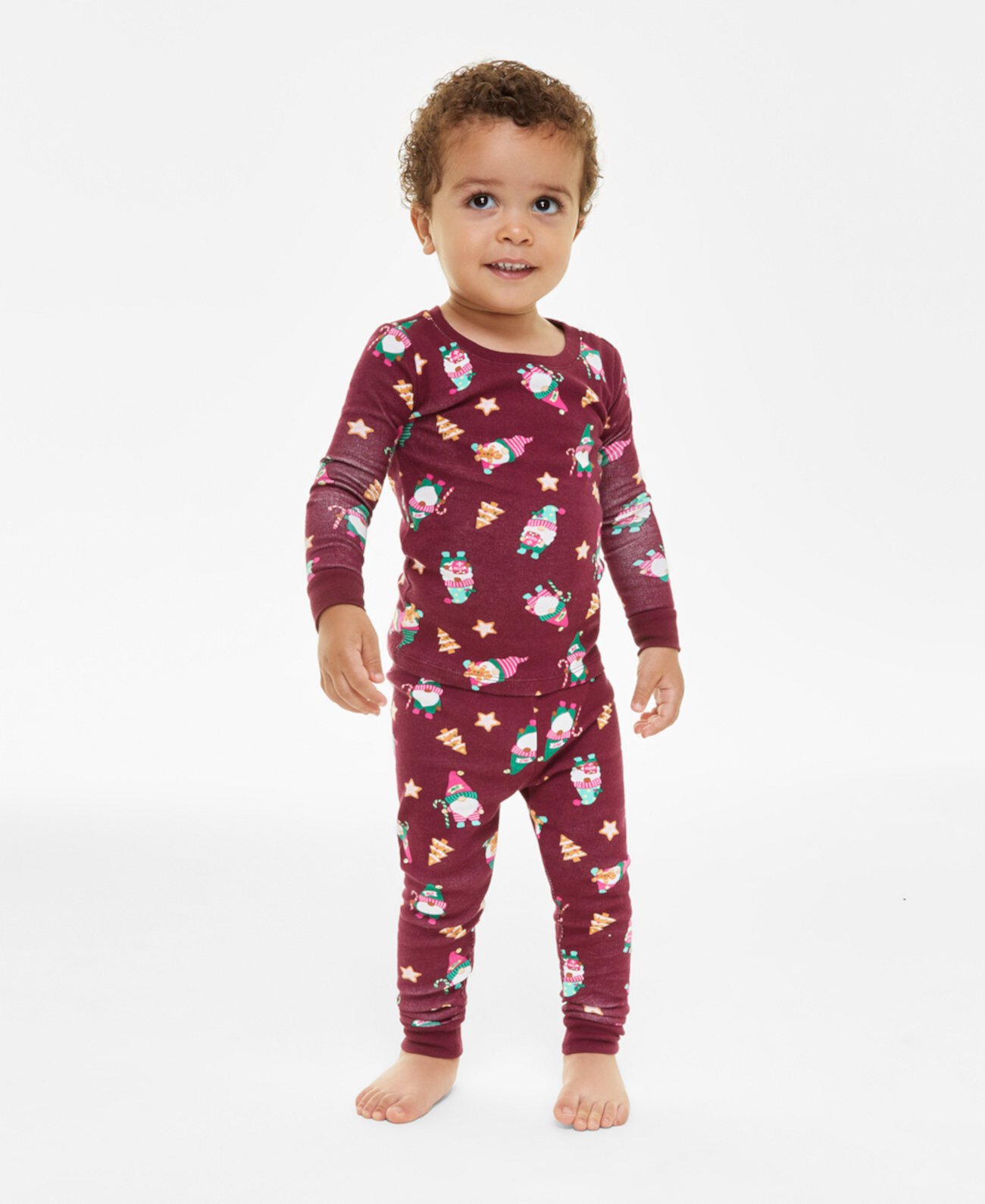 Family Pajamas Baby & Toddler Gnomes Cotton Snug-Fit Family Holliday Pajamas Created for Macy's Holiday Lane