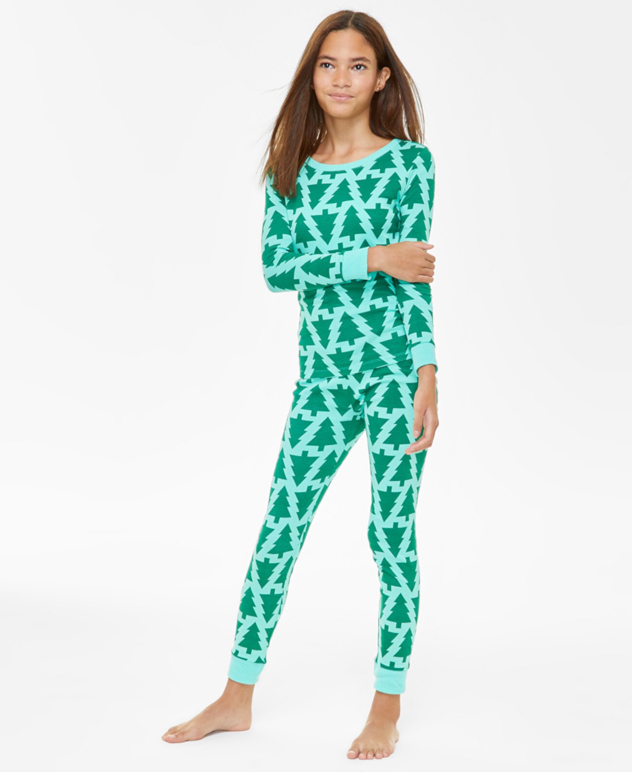 Family Pajamas Little & Big Kids Trees Matching Family Christmas Pajamas Pajama Set, Created for Macy's Holiday Lane