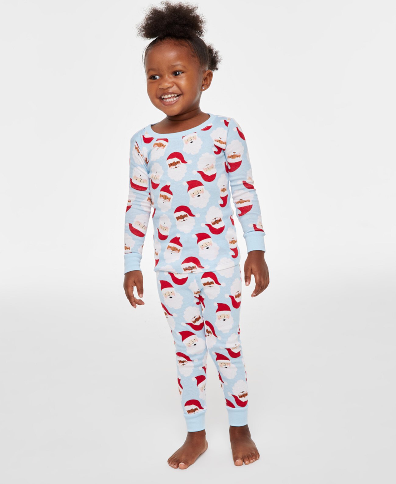 Baby & Toddler Santa Toss Cotton Snug-Fit Matching Family Christmas Pajamas, Created for Macy's Holiday Lane