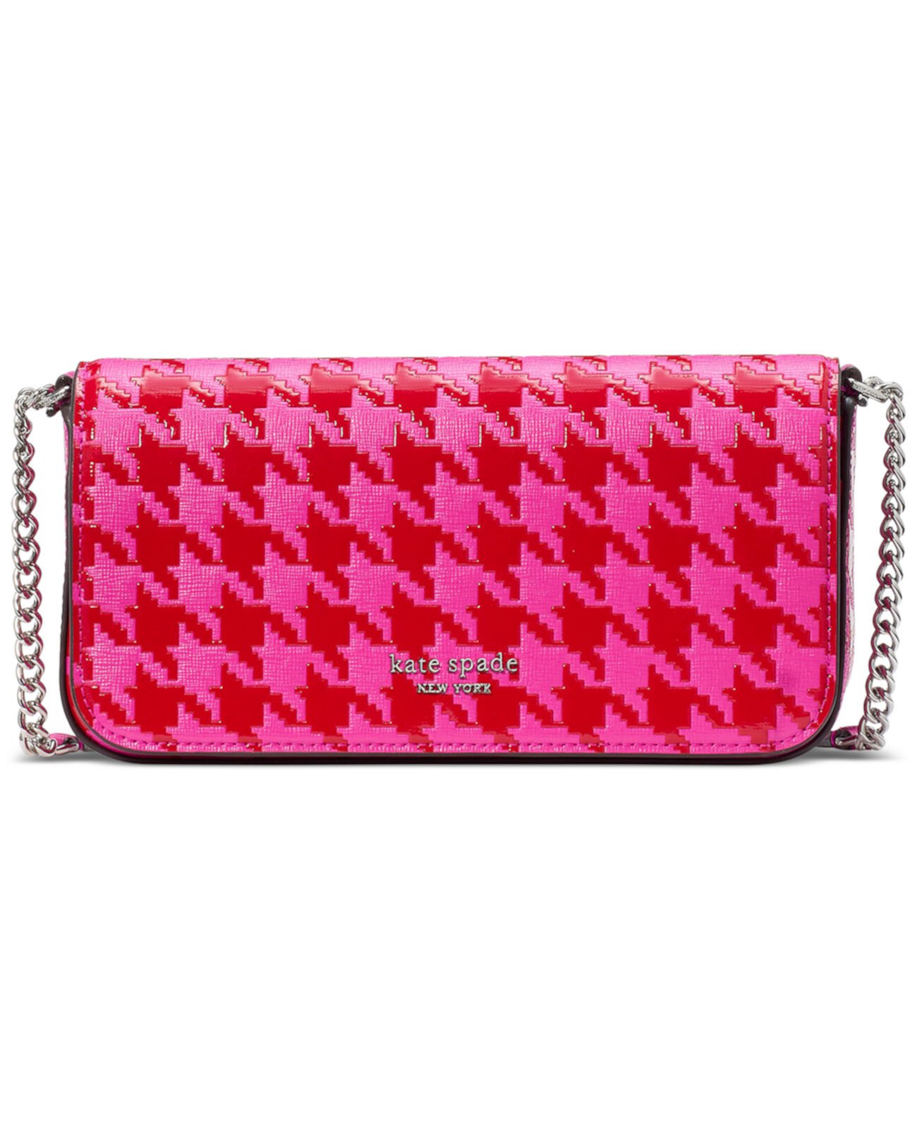 Бумажник Kate Spade New York Devin Houndstooth Saffiano Leather Flap Chain Kate Spade New York