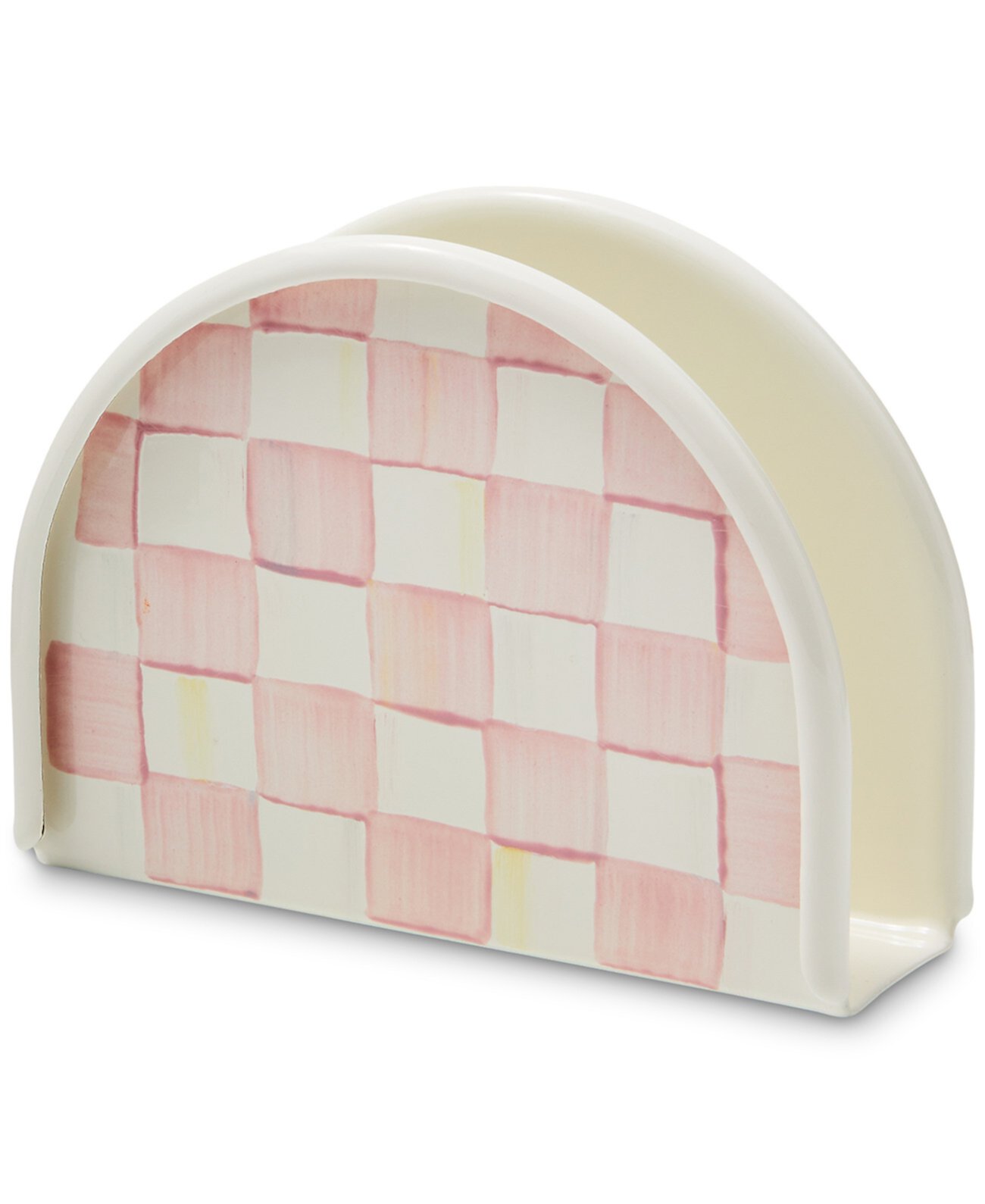 Rosy Check Napkin Holder MacKenzie-Childs