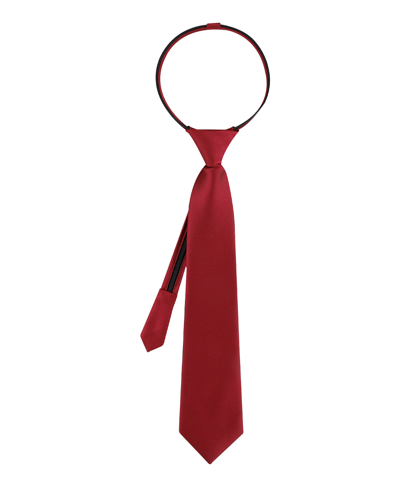 Boys Broome Satin Solid Pre-Tied Zipper Necktie Calvin Klein