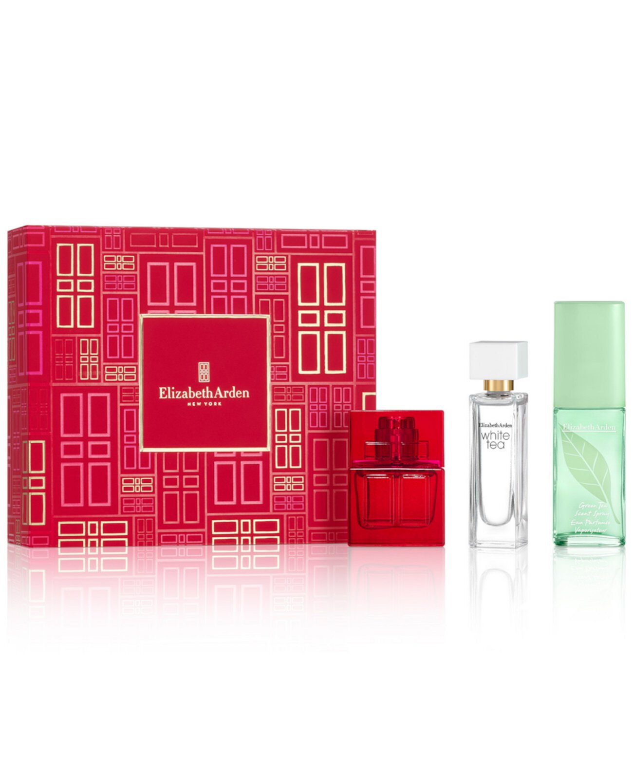 Набор из трех парфюмов: Red Door, White Tea и Green Tea, 3 шт. по 10 мл и 15 мл. Elizabeth Arden