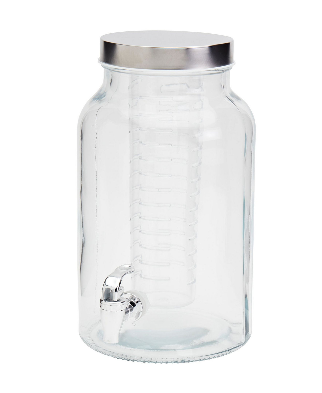 1.5 Gallon Glass Drink Dispenser with Infuser and Screw-off Wide Lid Mason Craft & More