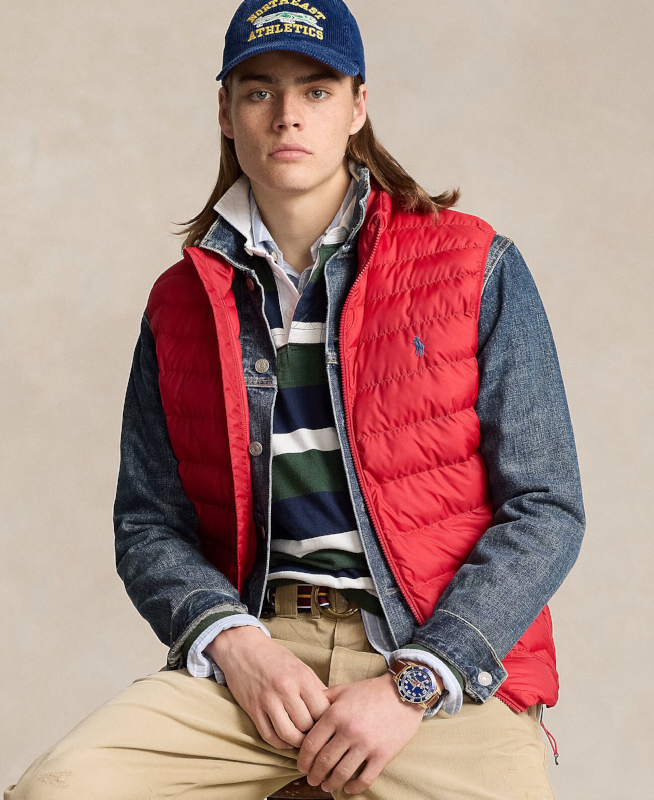 Утепленный жилет Polo Ralph Lauren The Colden Packable с водоотталкивающей тканью, обеспечивающий комфорт Polo Ralph Lauren