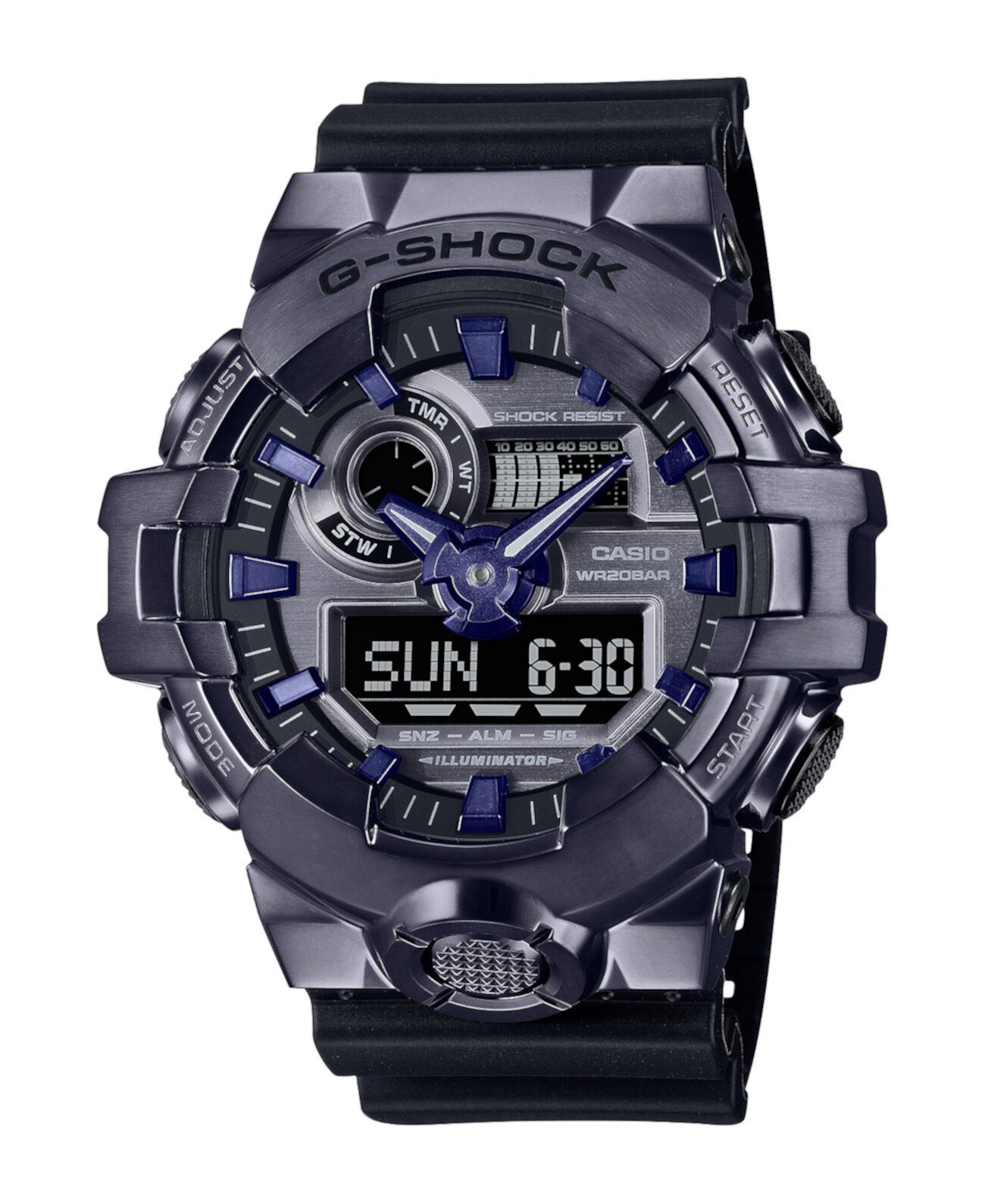 Men's Japanese Quartz Black Resin Watch, 53.4mm, GM700P-6A G-Shock