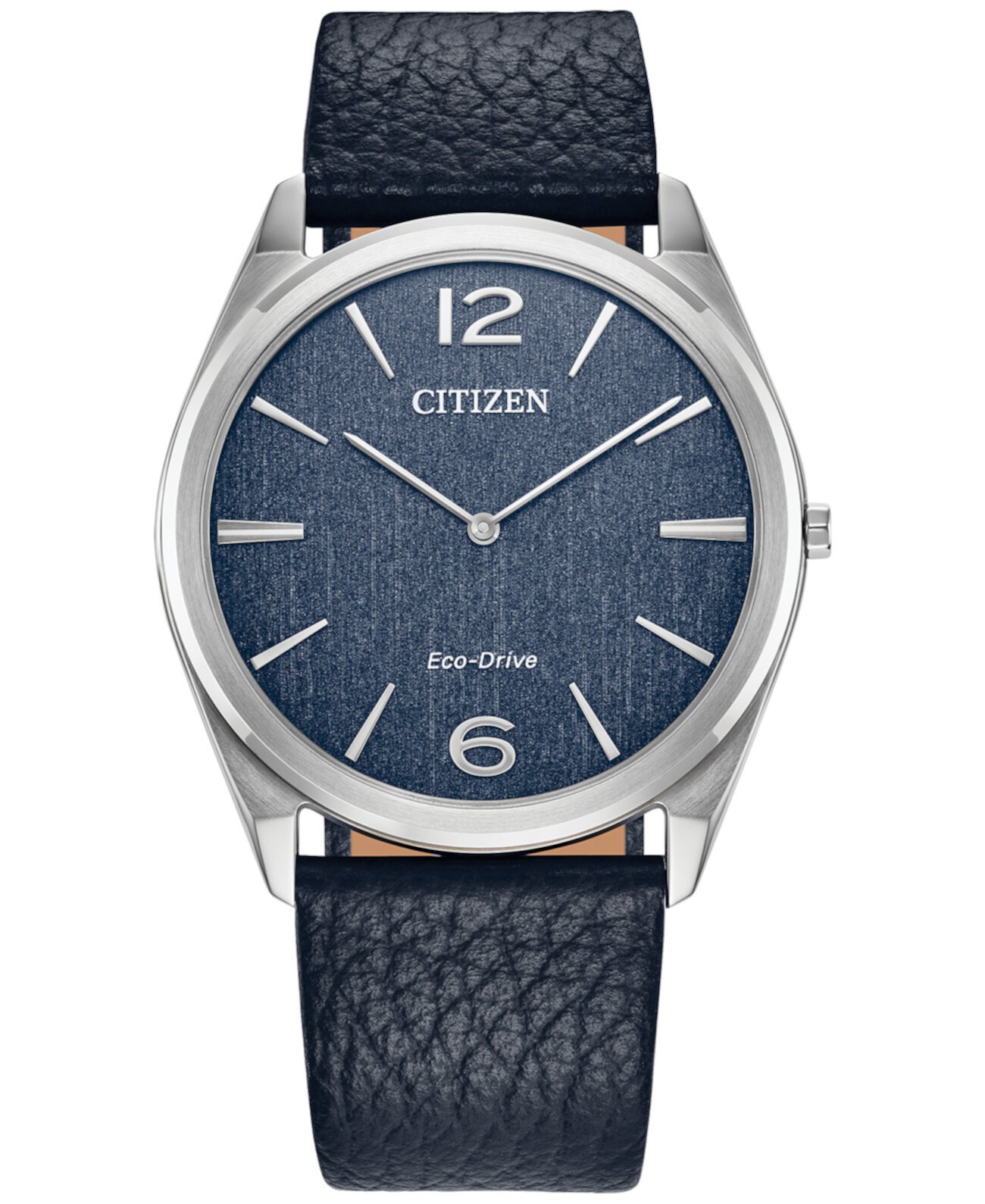 Смарт часы Citizen Eco-Drive с синим кожаным ремешком, 38mm Citizen