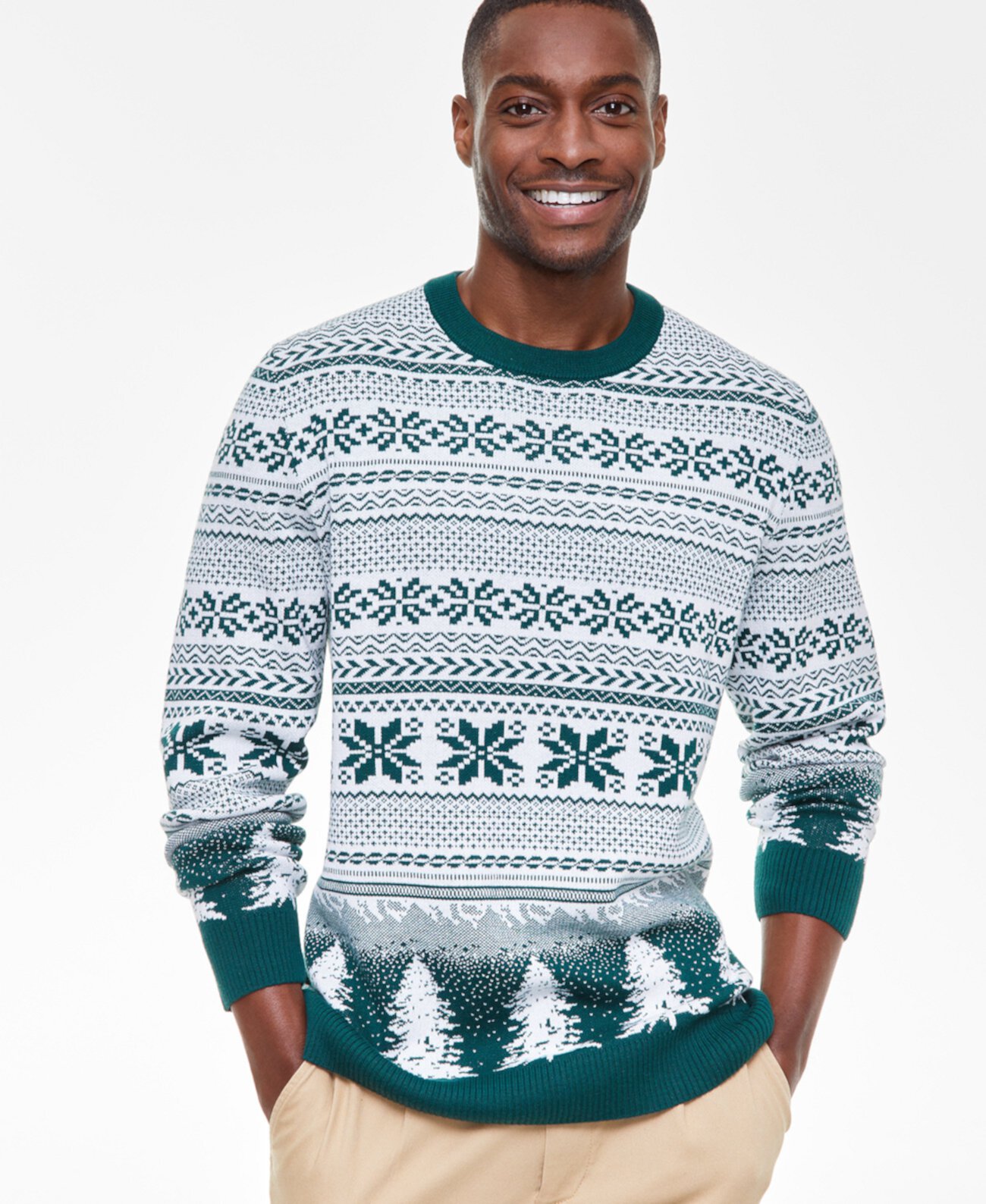 Men's Fair Isle Crewneck Sweater, Created for Macy's Holiday Lane