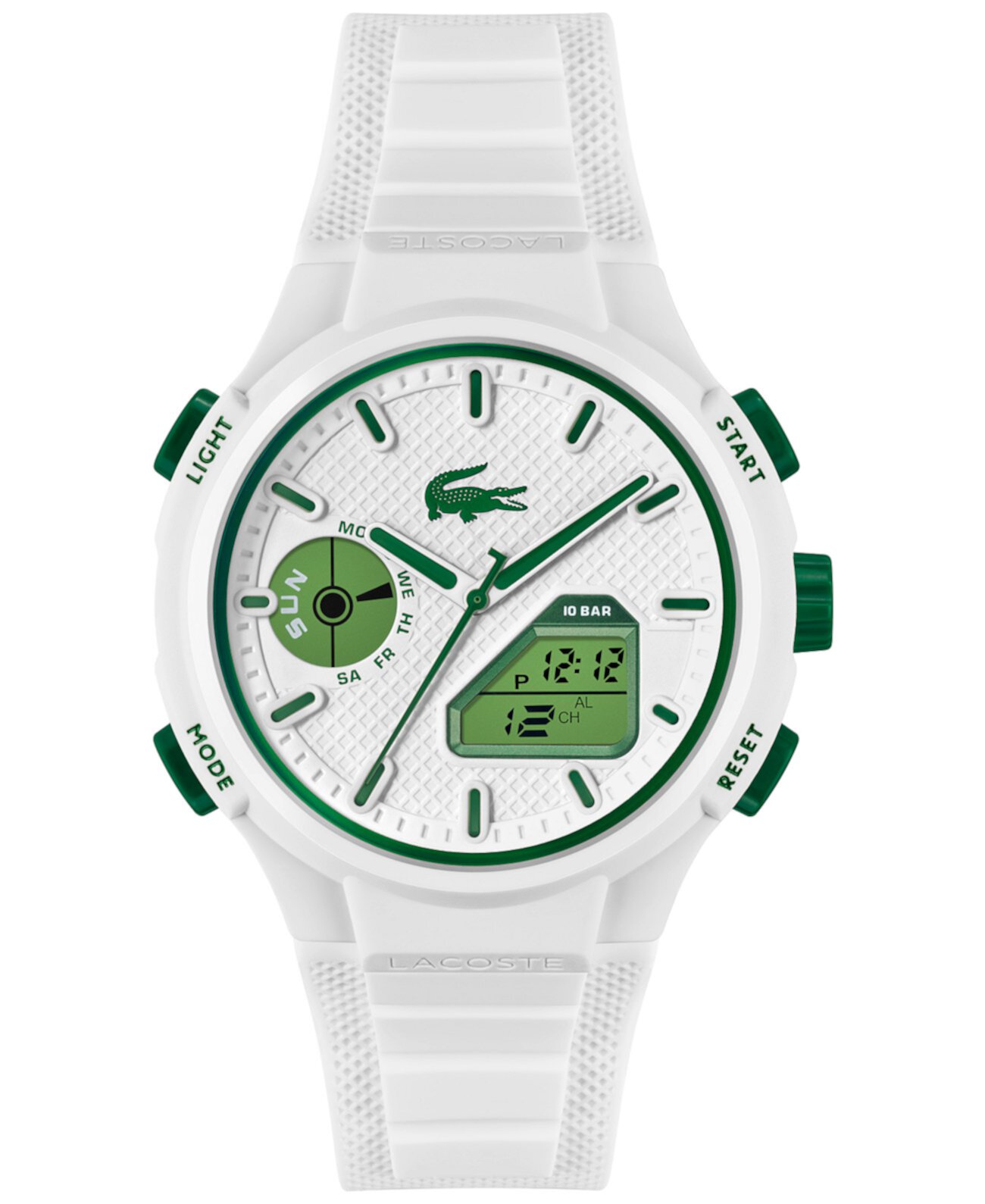 Смарт часы Lacoste LC33 с белым силиконовым ремешком, 43.75 мм Lacoste