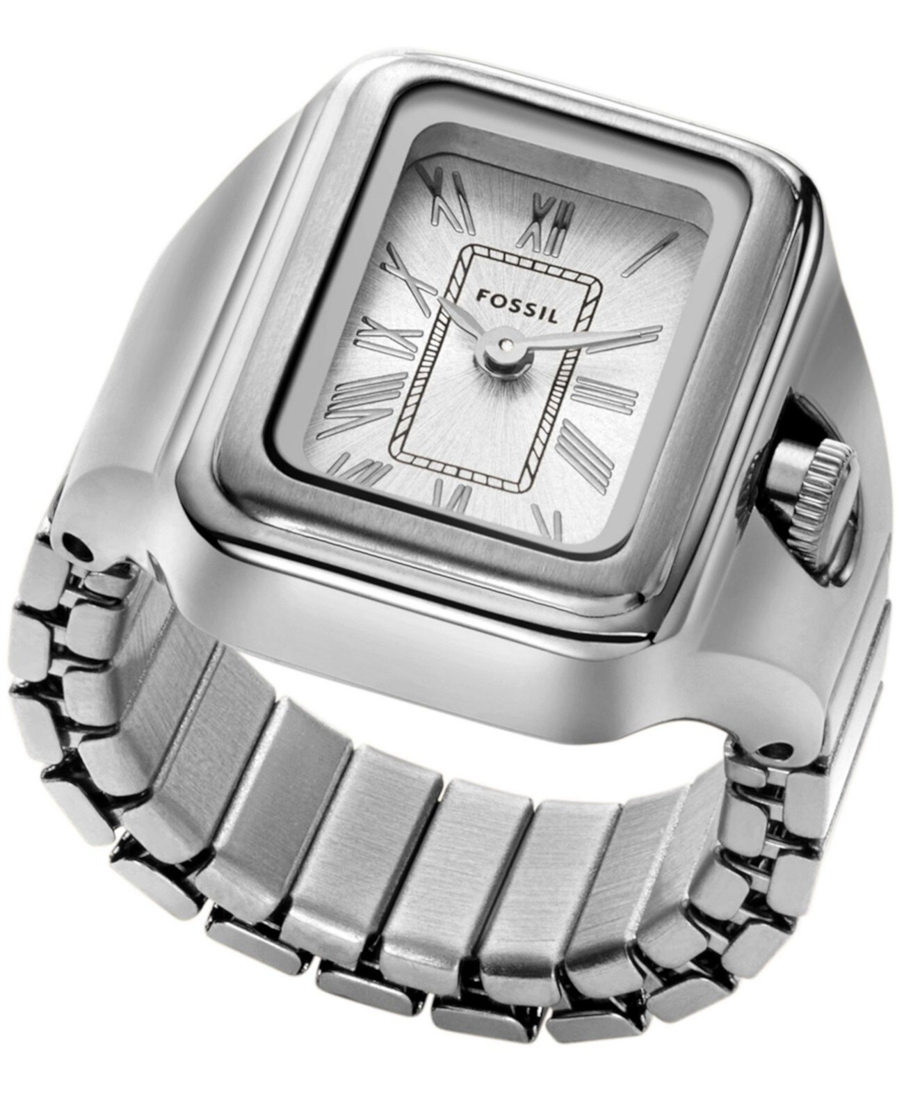 Women's Raquel Two-Hand Silver-Tone Stainless Steel Ring Watch 14mm Fossil