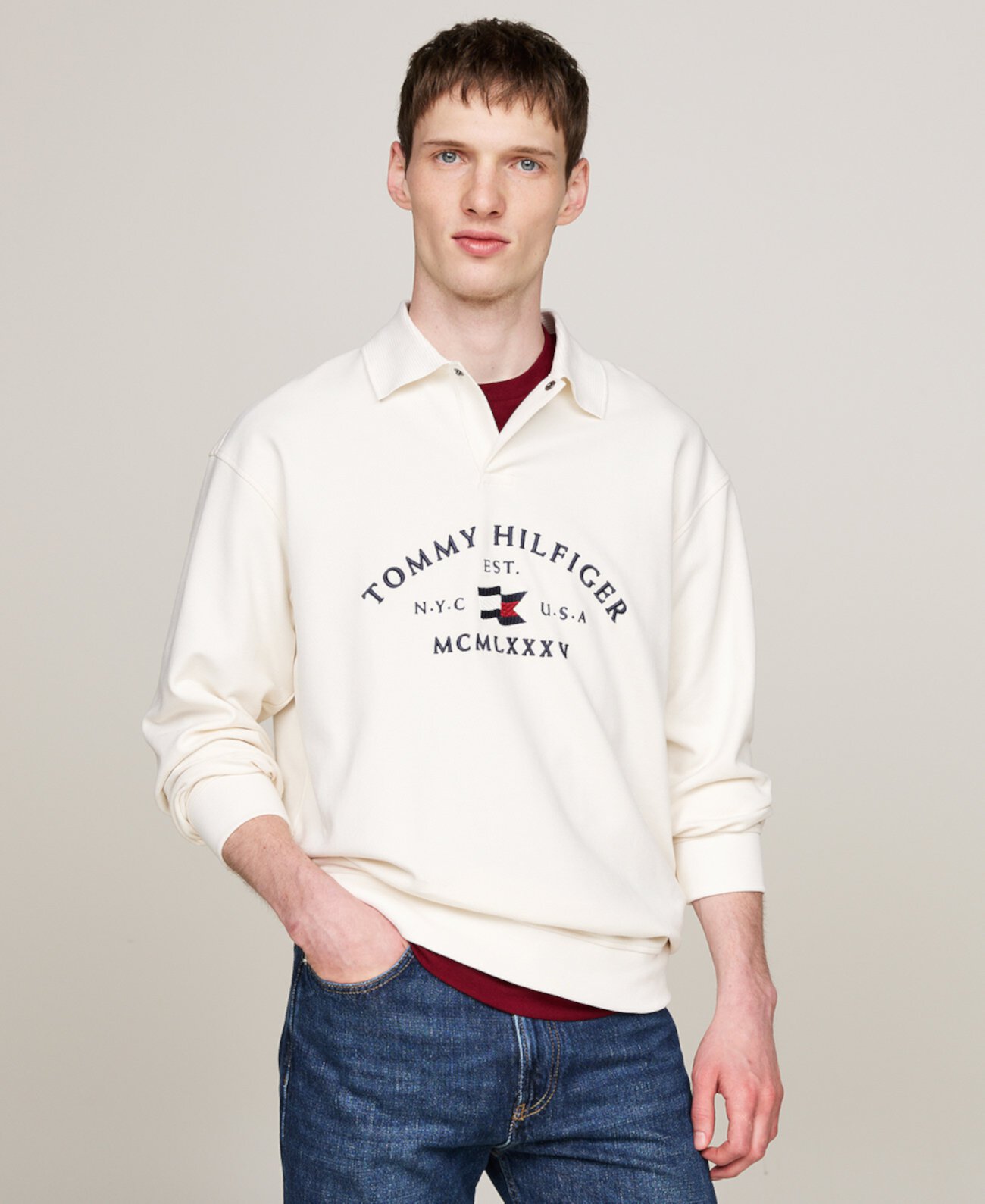 Мужская Толстовка Tommy Hilfiger Polo с Длинным Рукавом Tommy Hilfiger