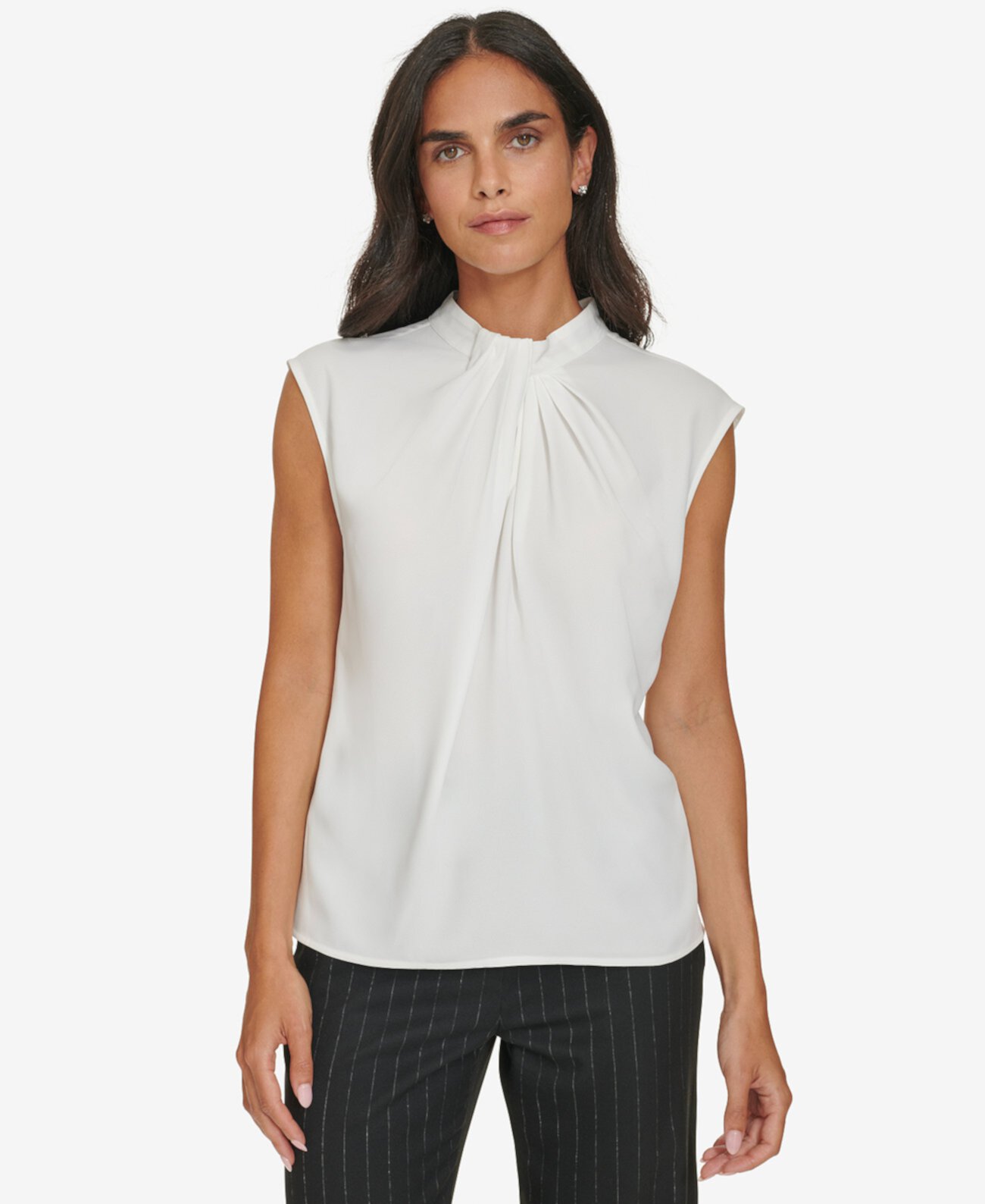 Женская Блузка Calvin Klein Petite Gathered-Neck Calvin Klein