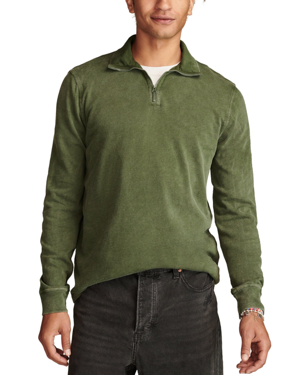 Мужская Толстовка Lucky Brand Weekend Slub Quarter Zip Lucky Brand