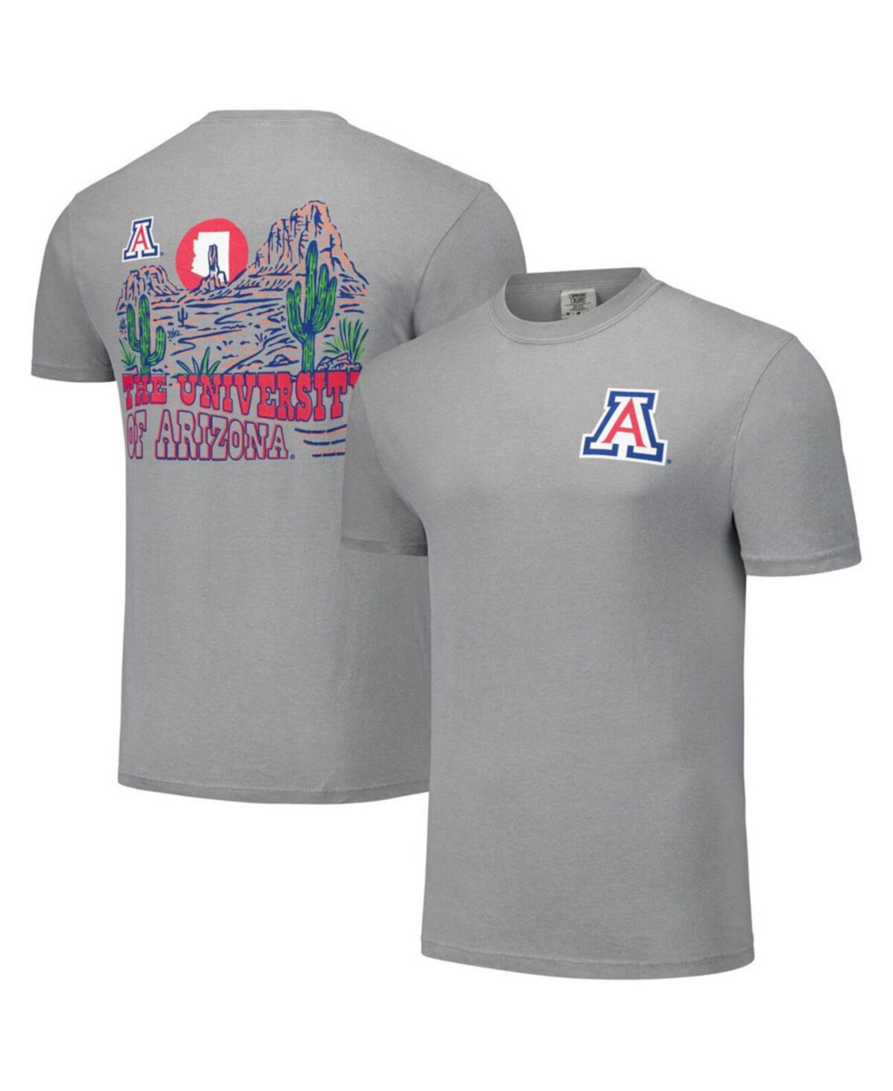 Футболка для мужчин и женщин Arizona Wildcats с кактусовым дизайном, 100% хлопок Image One