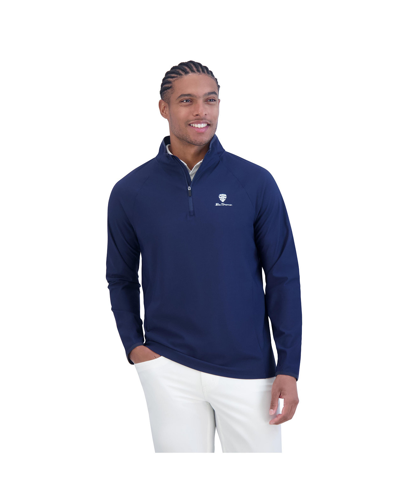 Мужская Толстовка Ben Sherman Solid Pique Quarter Zip Ben Sherman