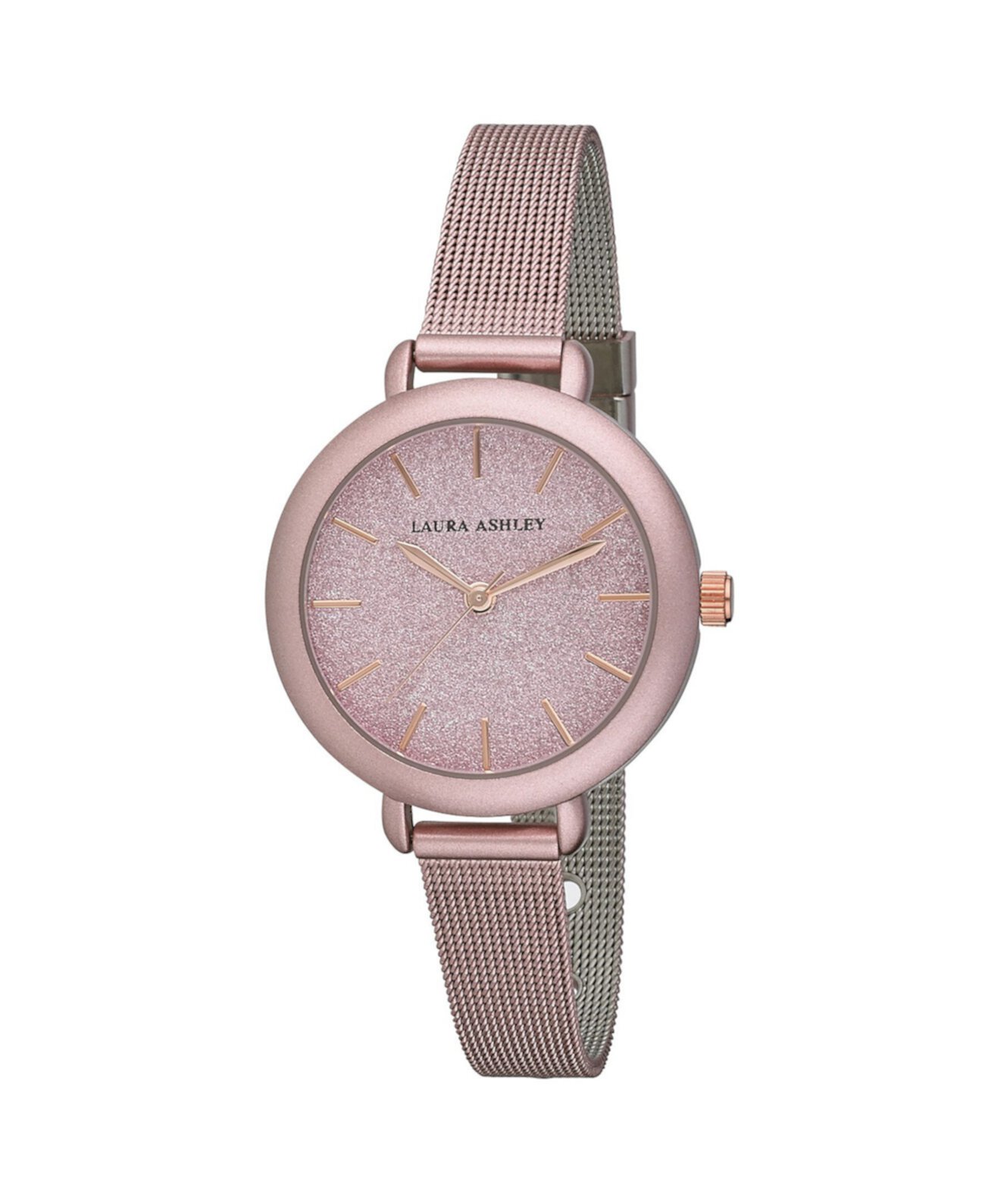 Смарт часы Laura Ashley Women's Glitz Sparkle Dial Spray Pink Alloy Mesh Band 36mm Laura Ashley