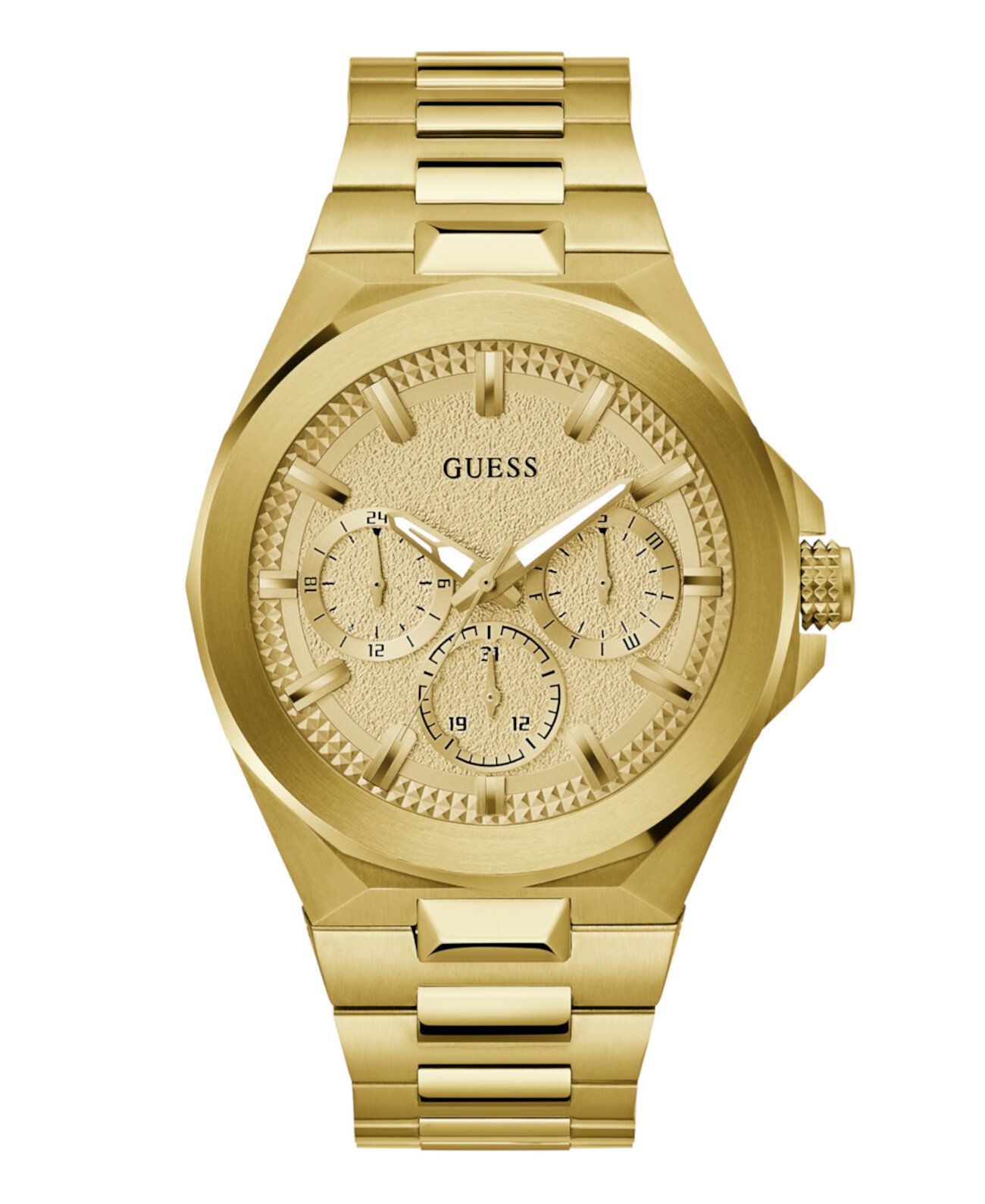 Смарт часы GUESS Мужские Многофункциональные Золотые Стальные 46 мм GUESS