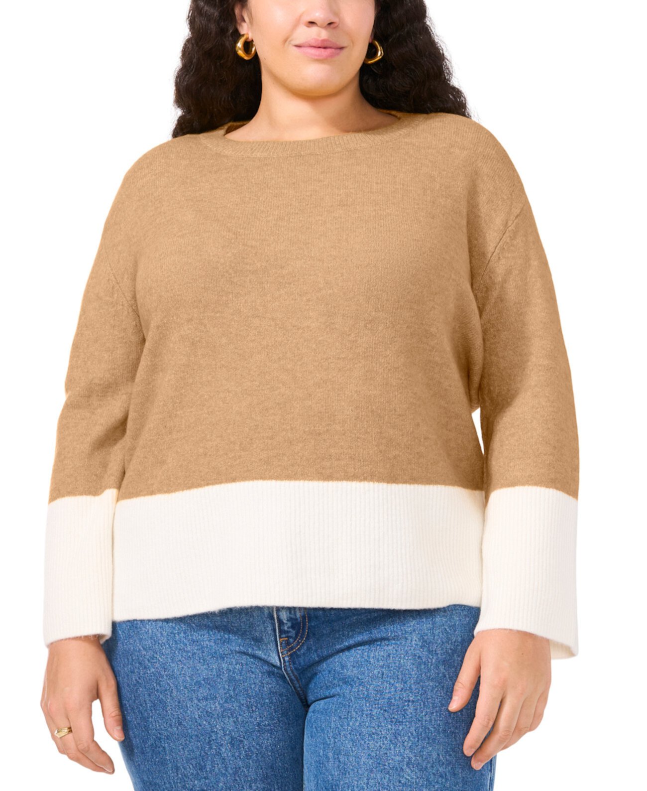 Женский Пуловер Vince Camuto Plus Size Colorblocked Vince Camuto