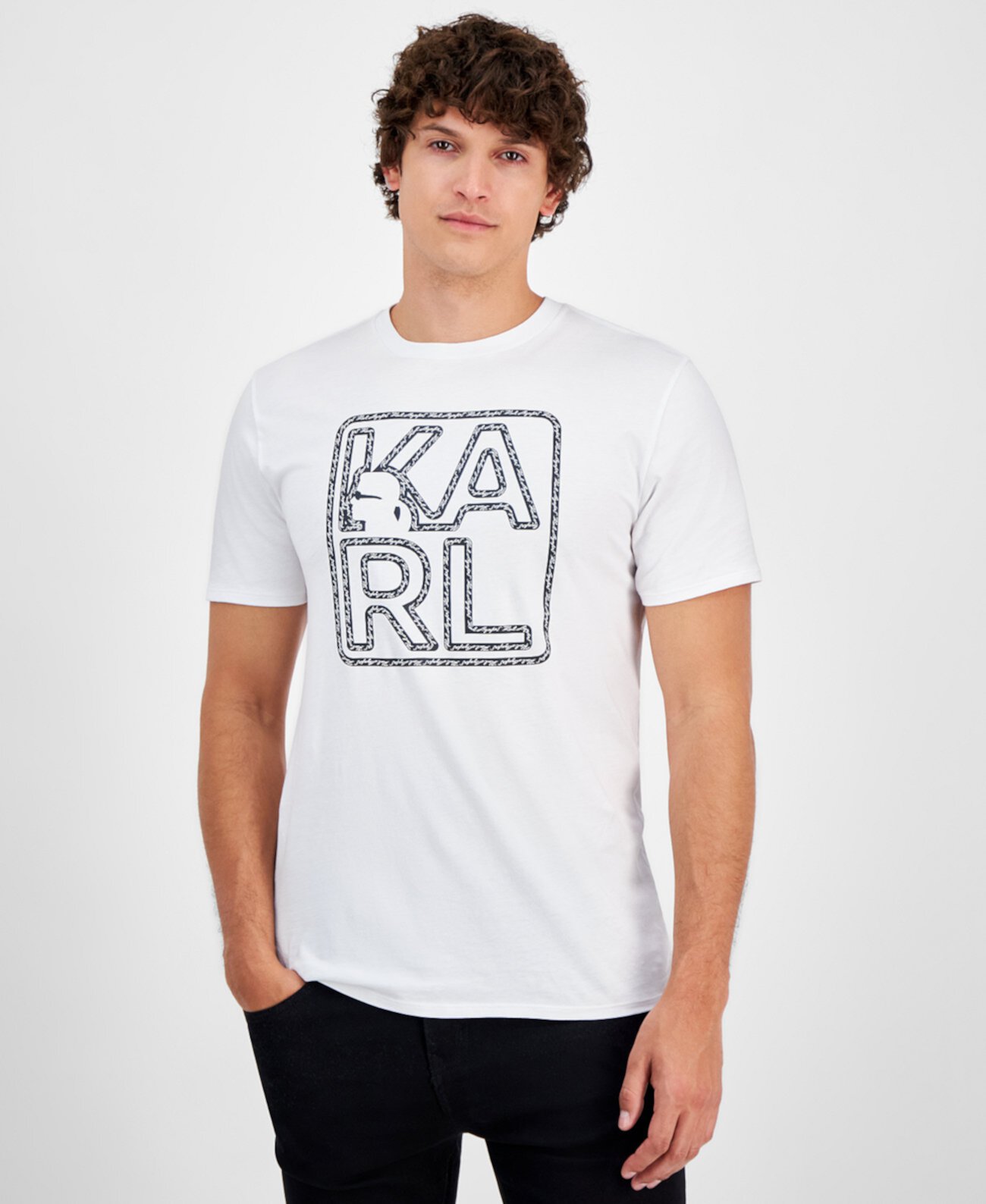 Мужская футболка Slim Fit с цепным логотипом от Karl Lagerfeld Paris из 100% хлопка Karl Lagerfeld Paris