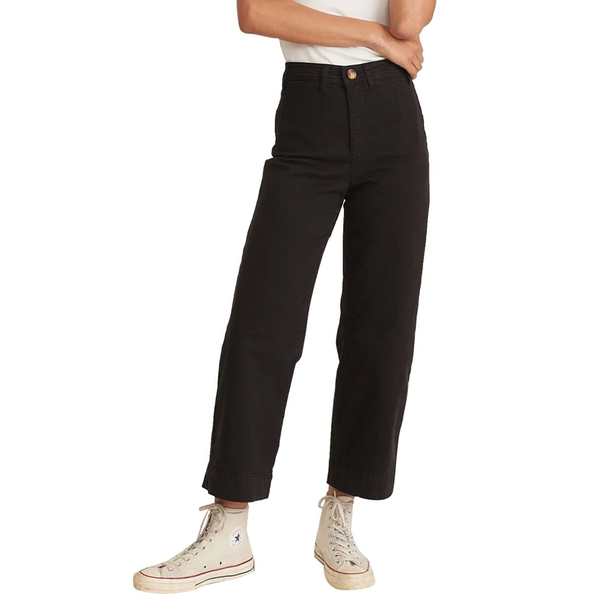 Bridget Wide Leg Front Pocket Crop Pant Marine Layer