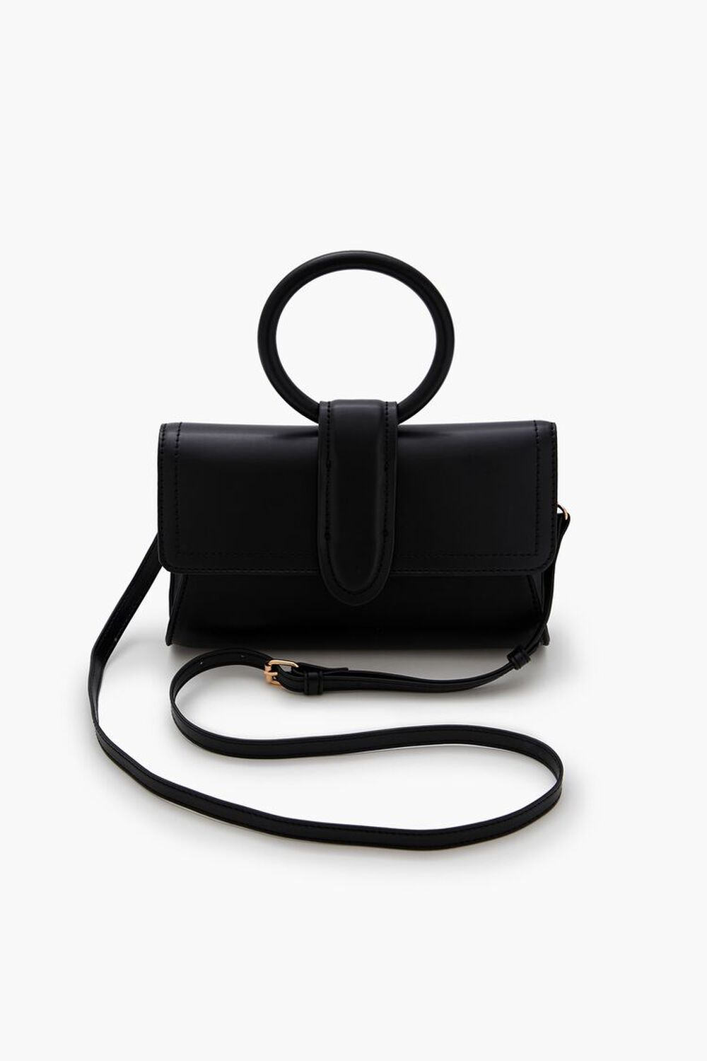 Faux Leather O-Ring Crossbody Bag FOREVER21