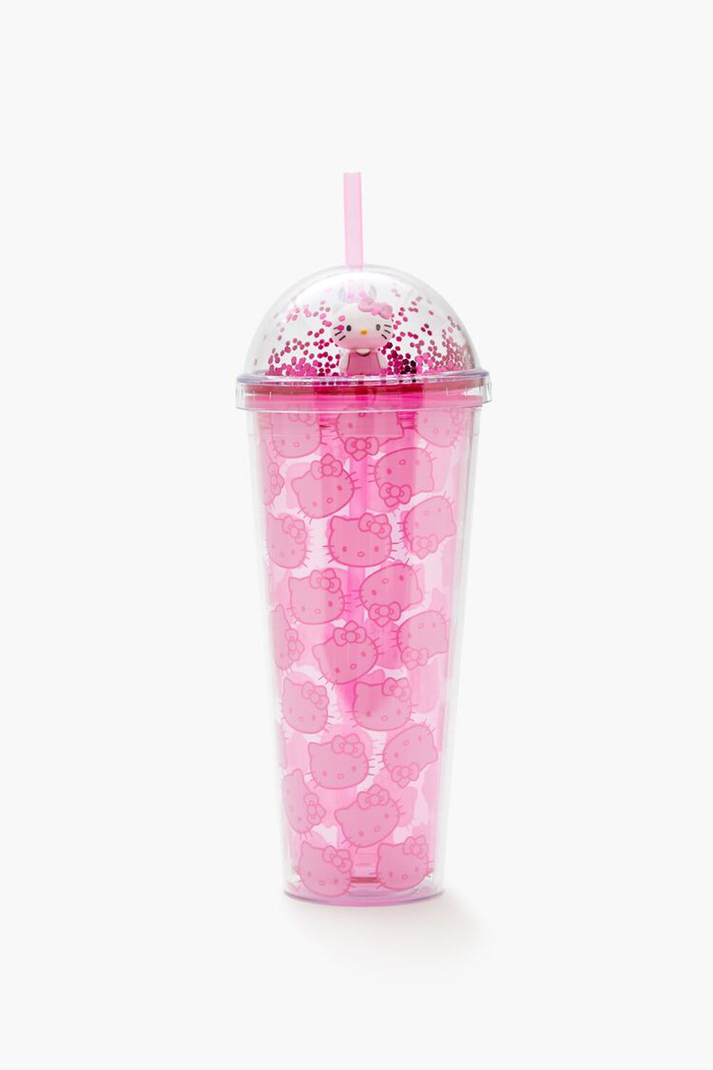 Hello Kitty Glitter Tumbler & Straw Set FOREVER21