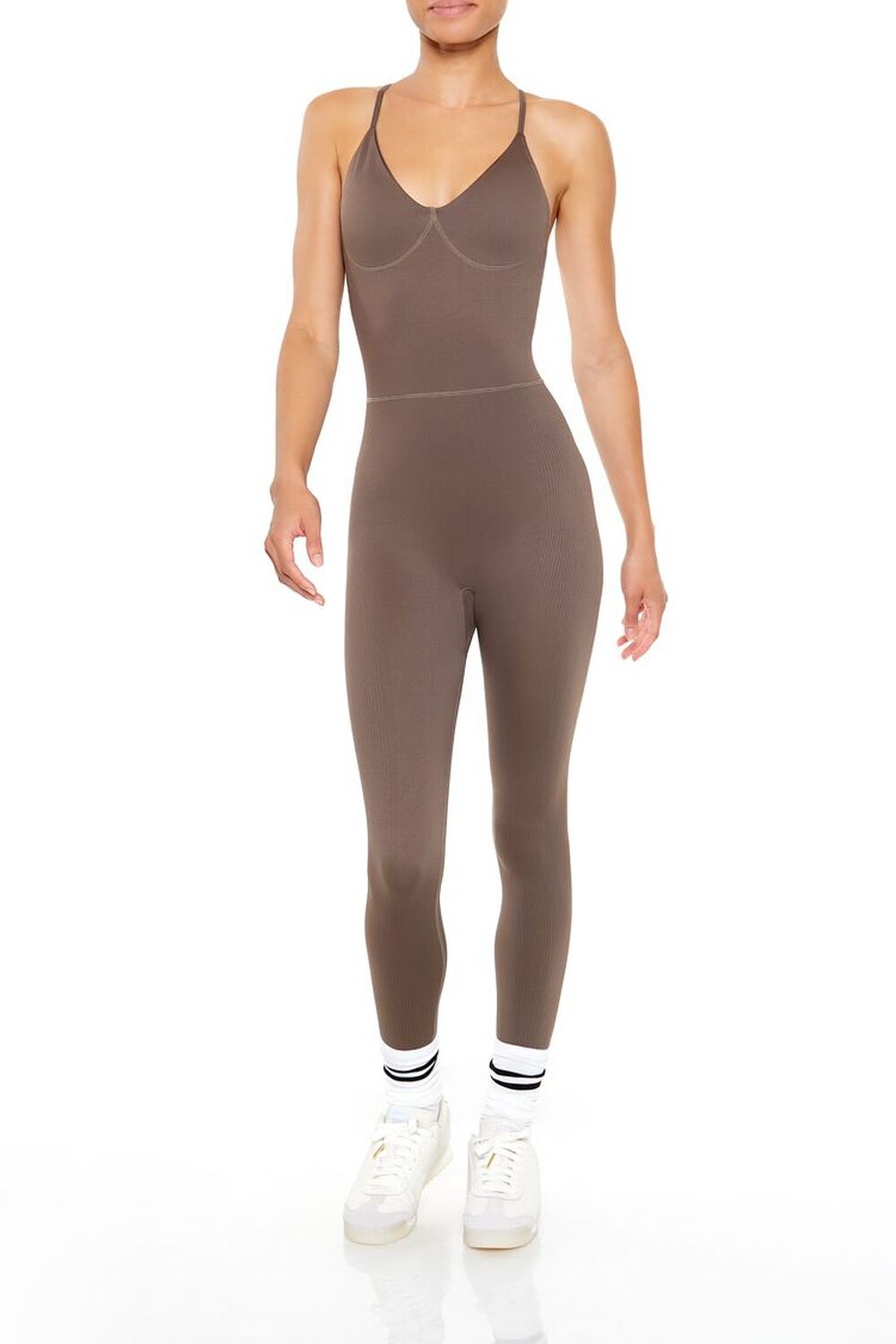 Женская Спортивная Одежда FOREVER21 Active Uplift Scrunch Seamless Jumpsuit FOREVER21