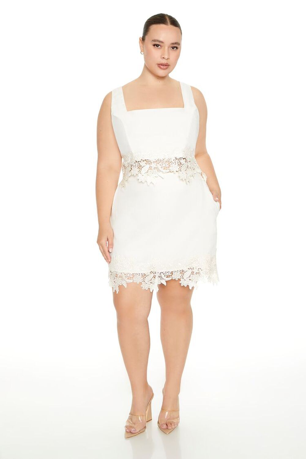 Plus Size Crochet Lace Mini Skirt FOREVER21