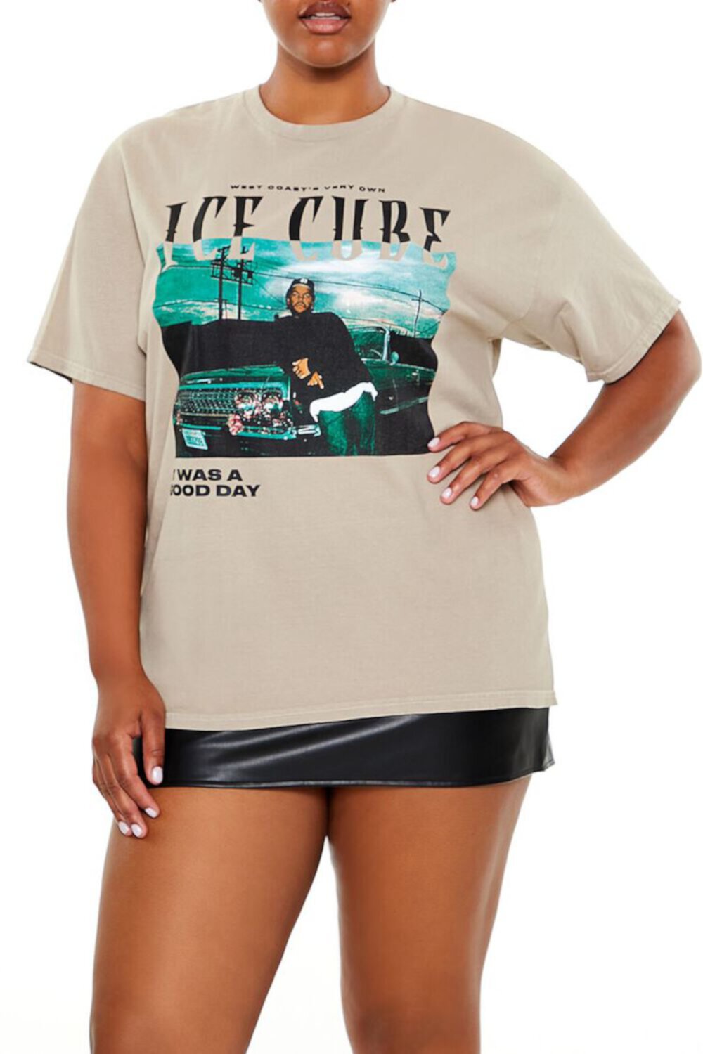 Plus Size Oversized Ice Cube Tee FOREVER21